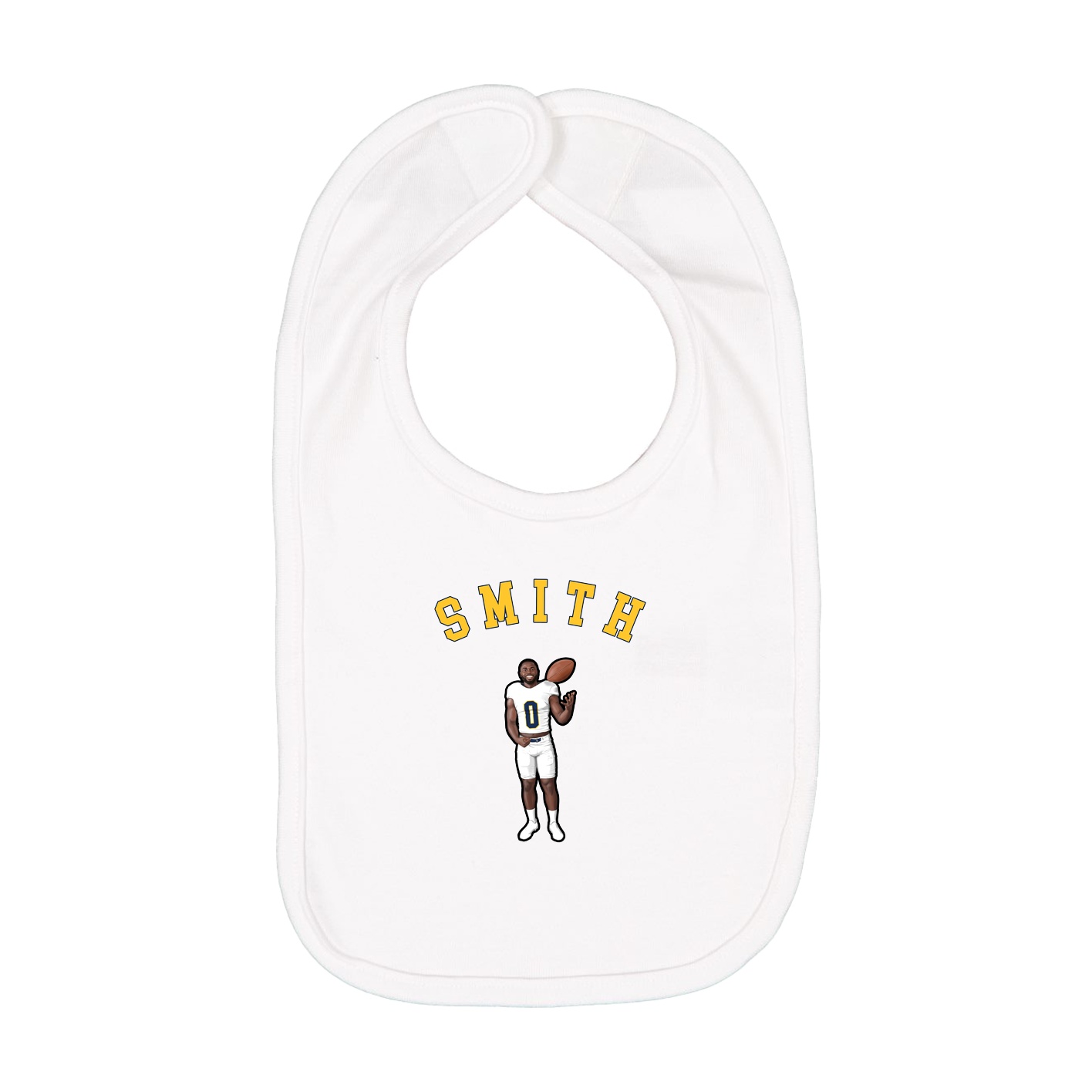 Infant Bib — Shirsey Arch in White