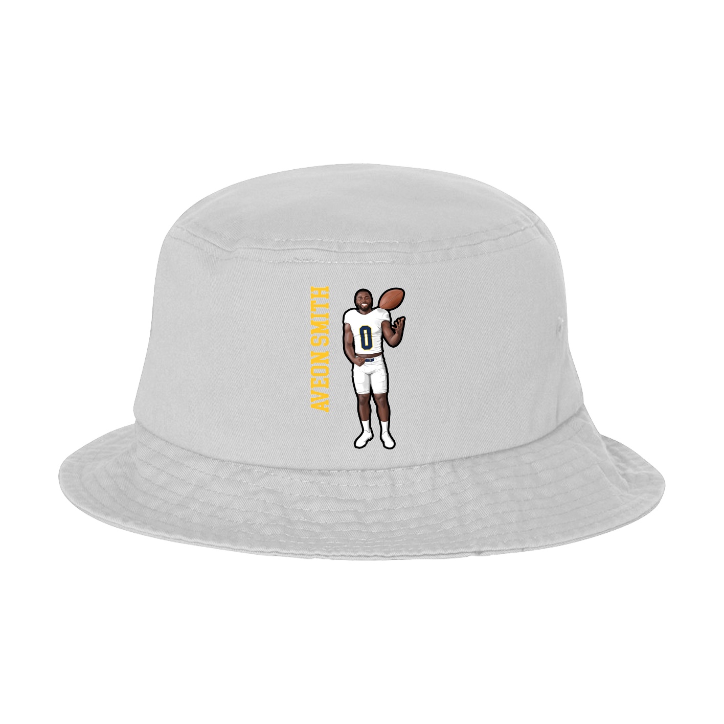 Bucket Cap — Name Vertical in White