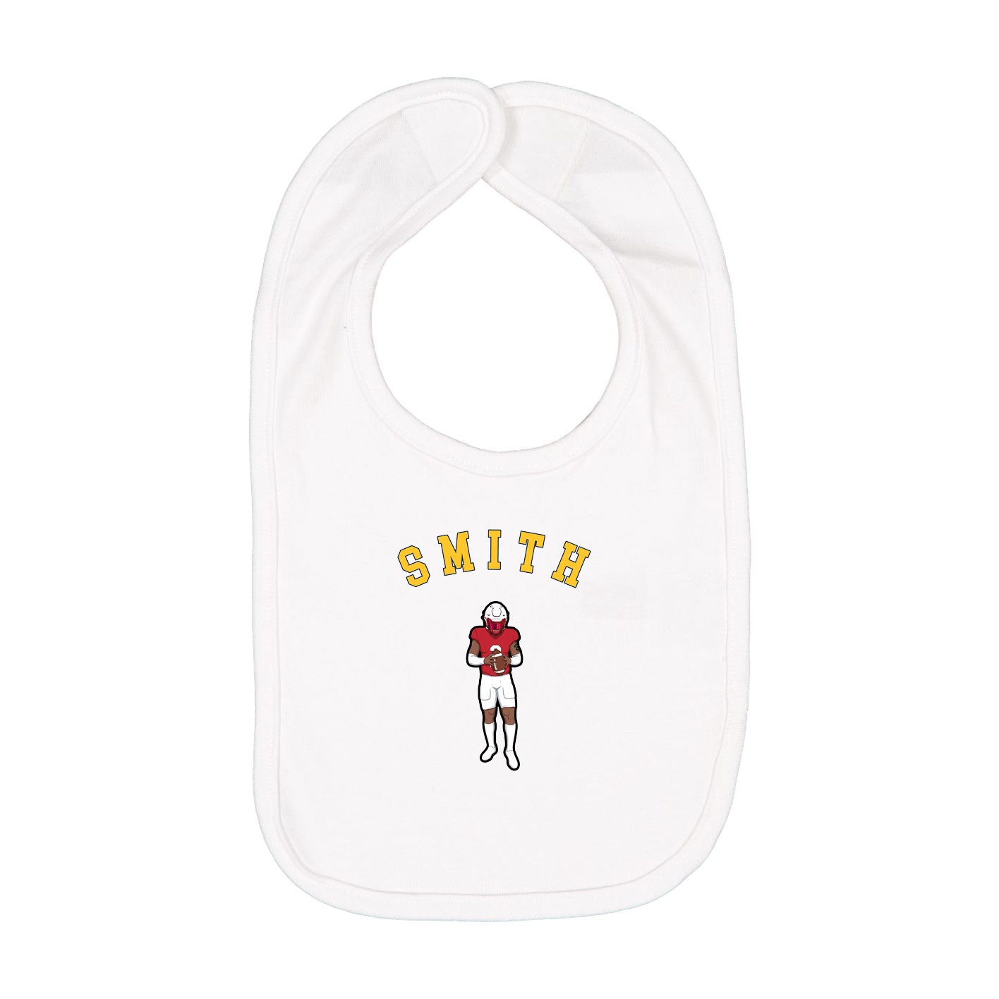 Infant Bib — Shirsey Arch in White