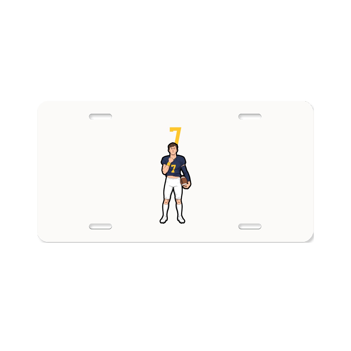 License Plate — Number Top in Classic