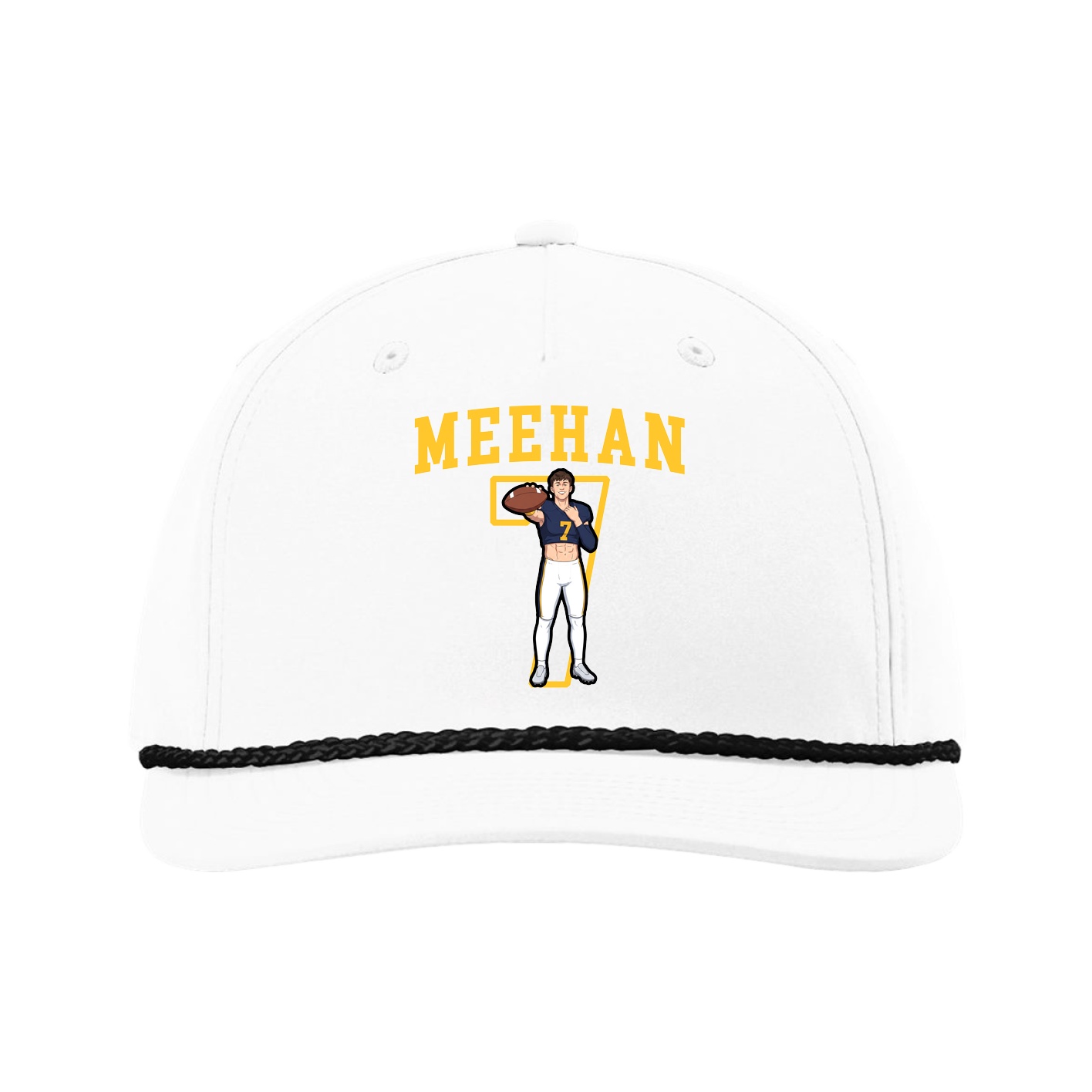 Five-Panel Classic Rope Cap — Shirsey in White