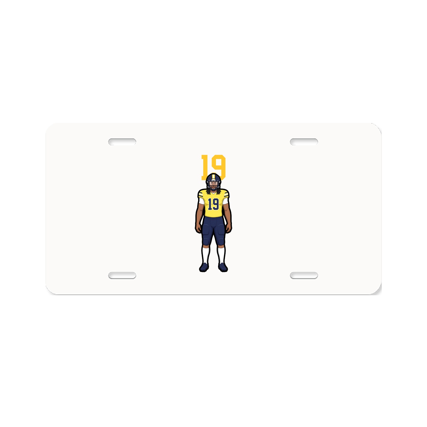 License Plate — Number Top in Classic