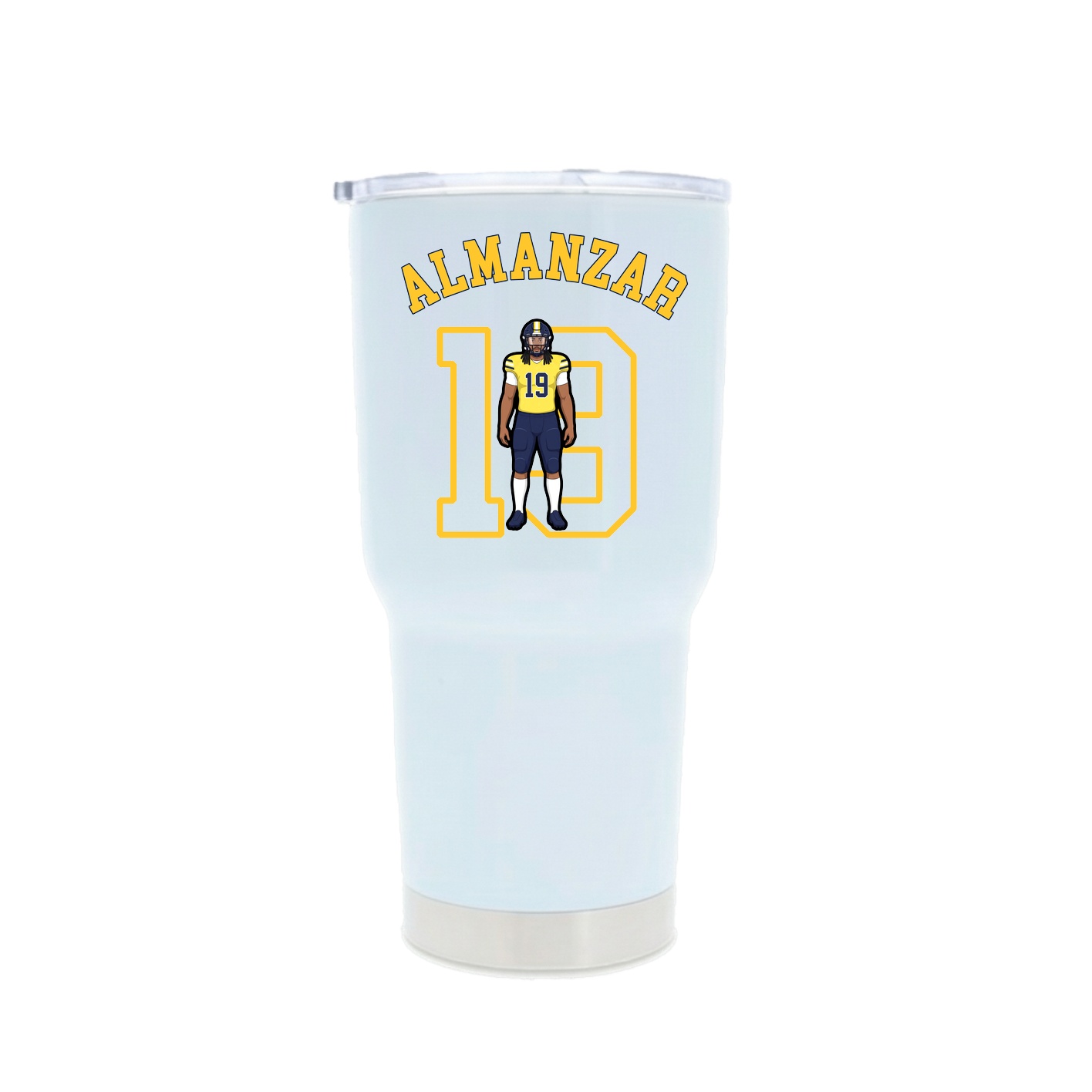 30oz Stainless Steel Tumbler — Shirsey Arch in White