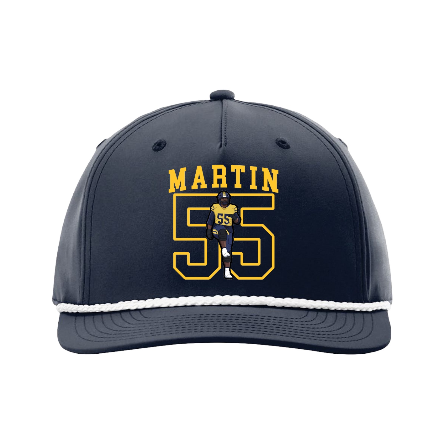 Five-Panel Classic Rope Cap — Shirsey in Navy