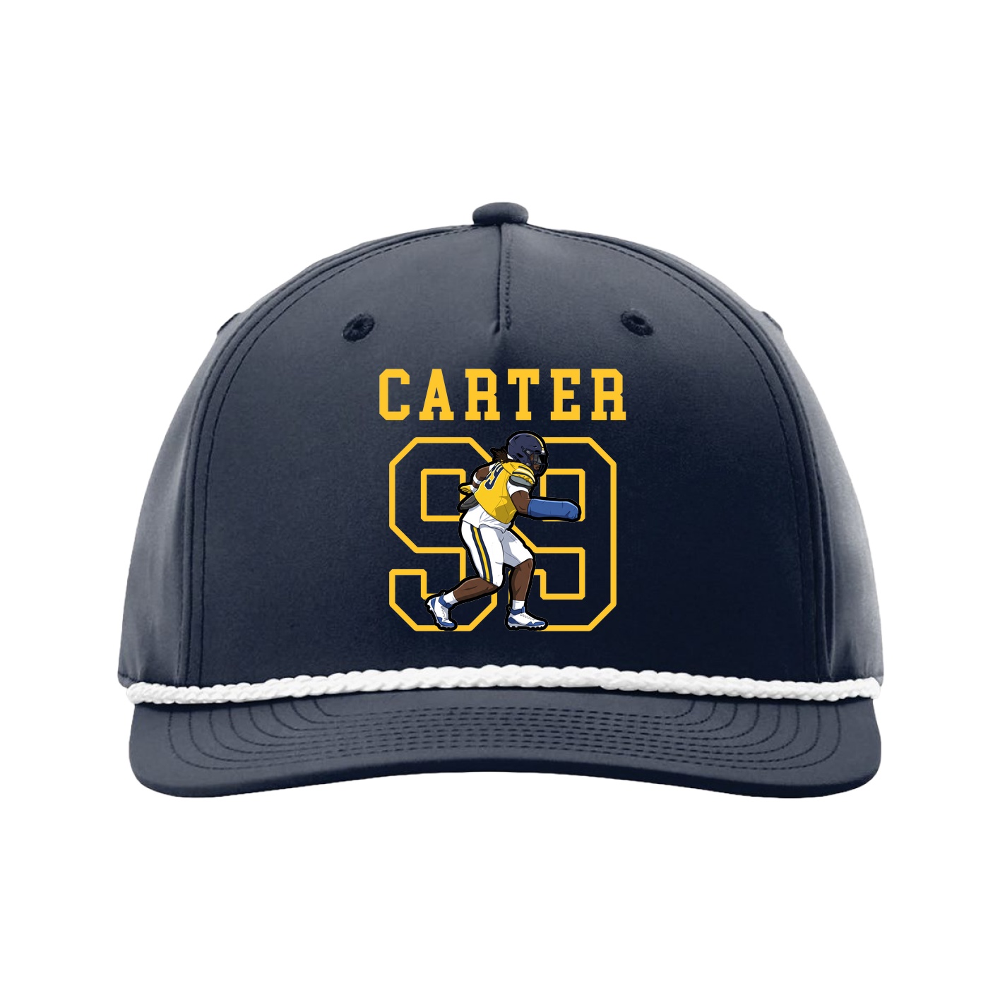Five-Panel Classic Rope Cap — Shirsey in Navy