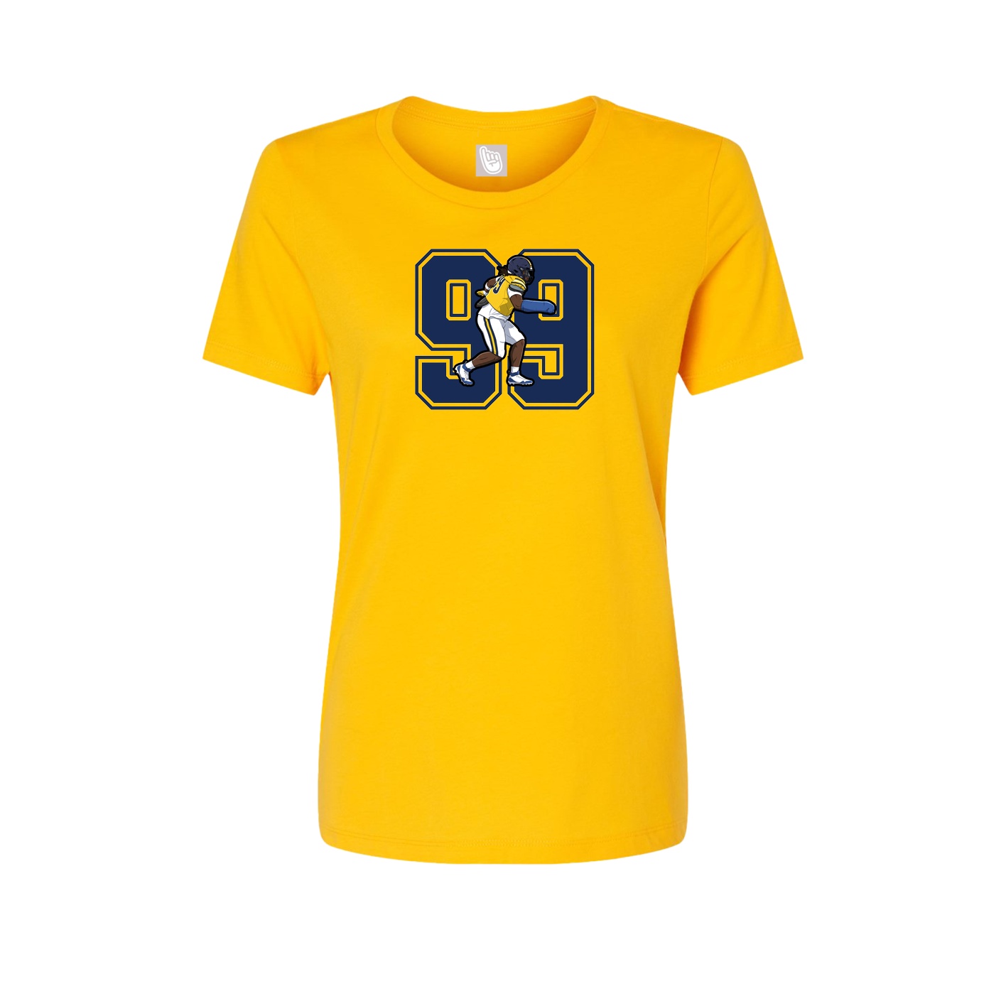 Womens Tee — Number in Gold