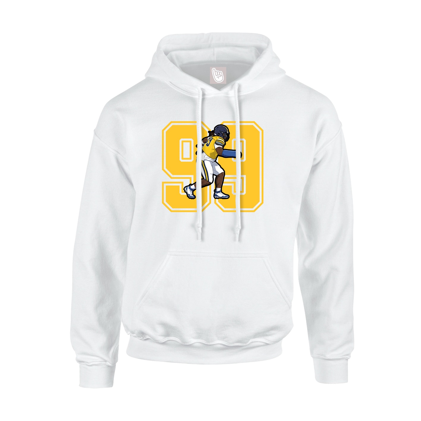 Youth Hoodie — Number in White