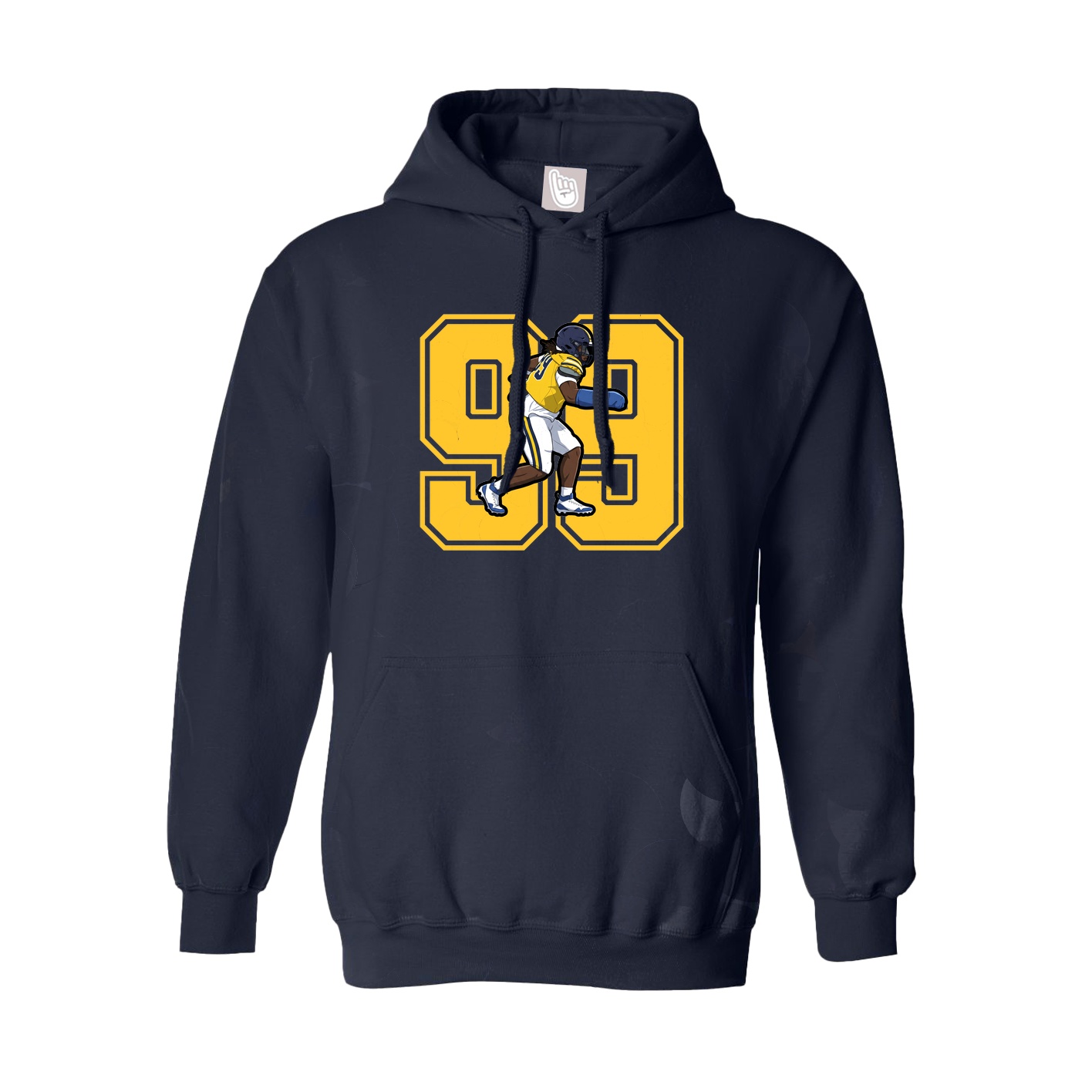 Youth Hoodie — Number in Navy