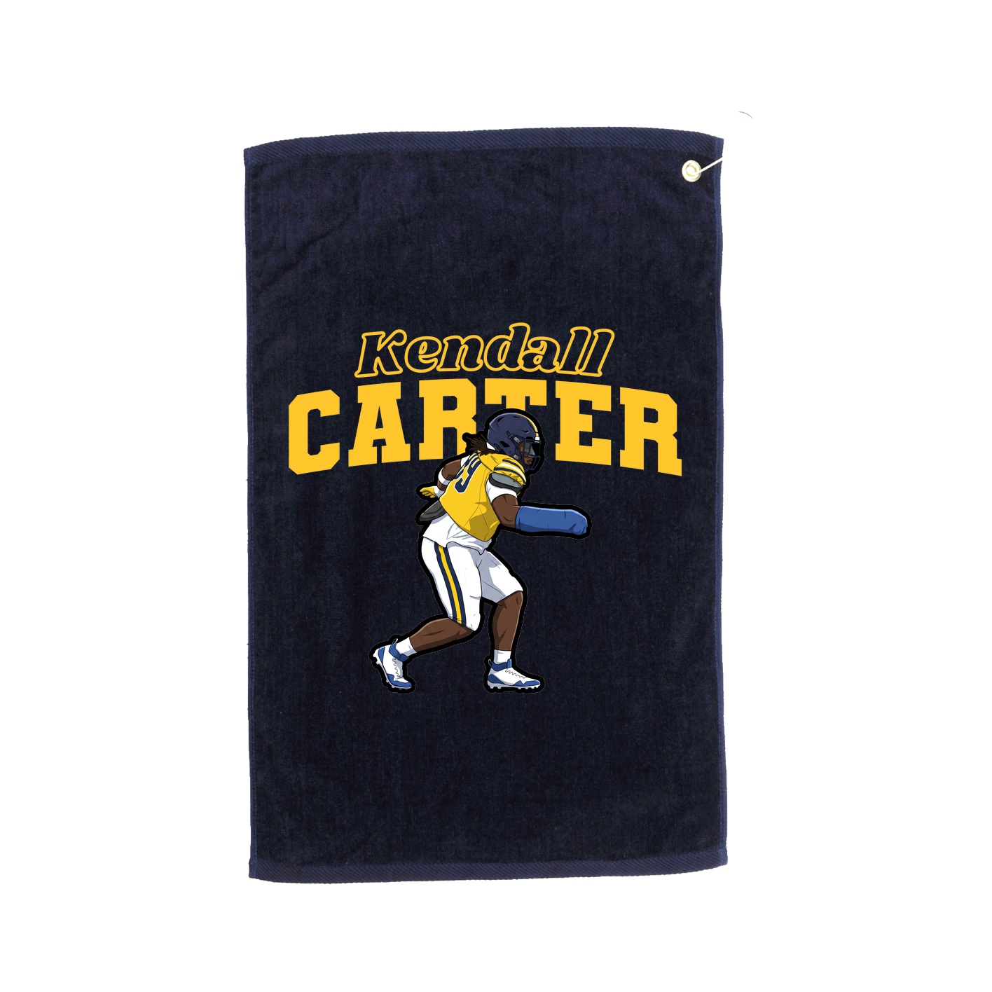 Golf Towel — Name Arch in Navy