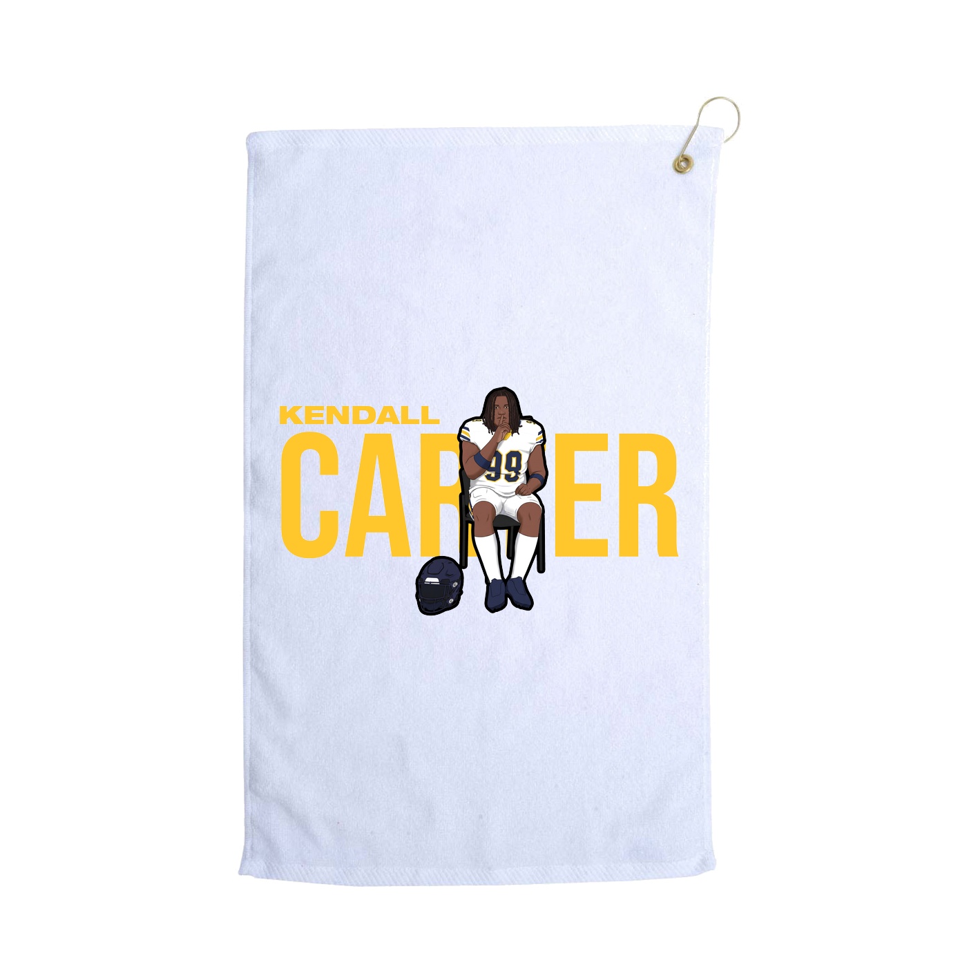 Golf Towel — Player Name in White