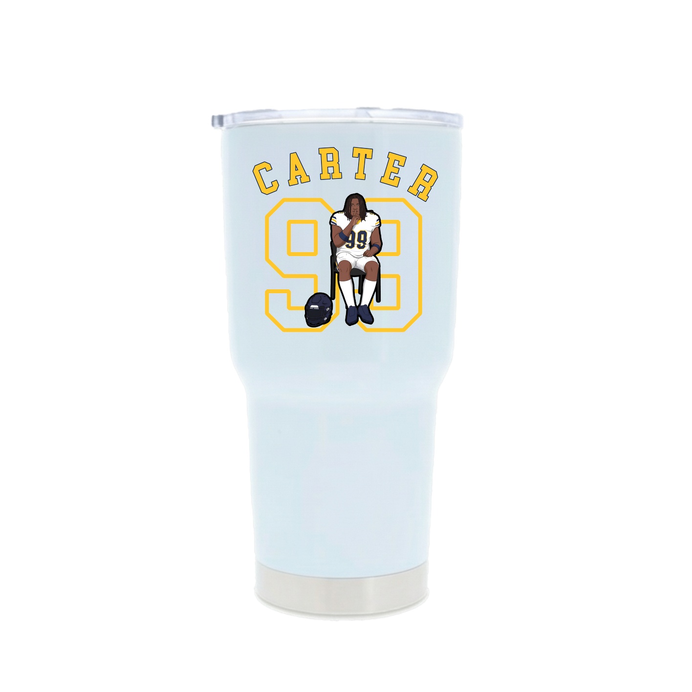 30oz Stainless Steel Tumbler — Shirsey Arch in White
