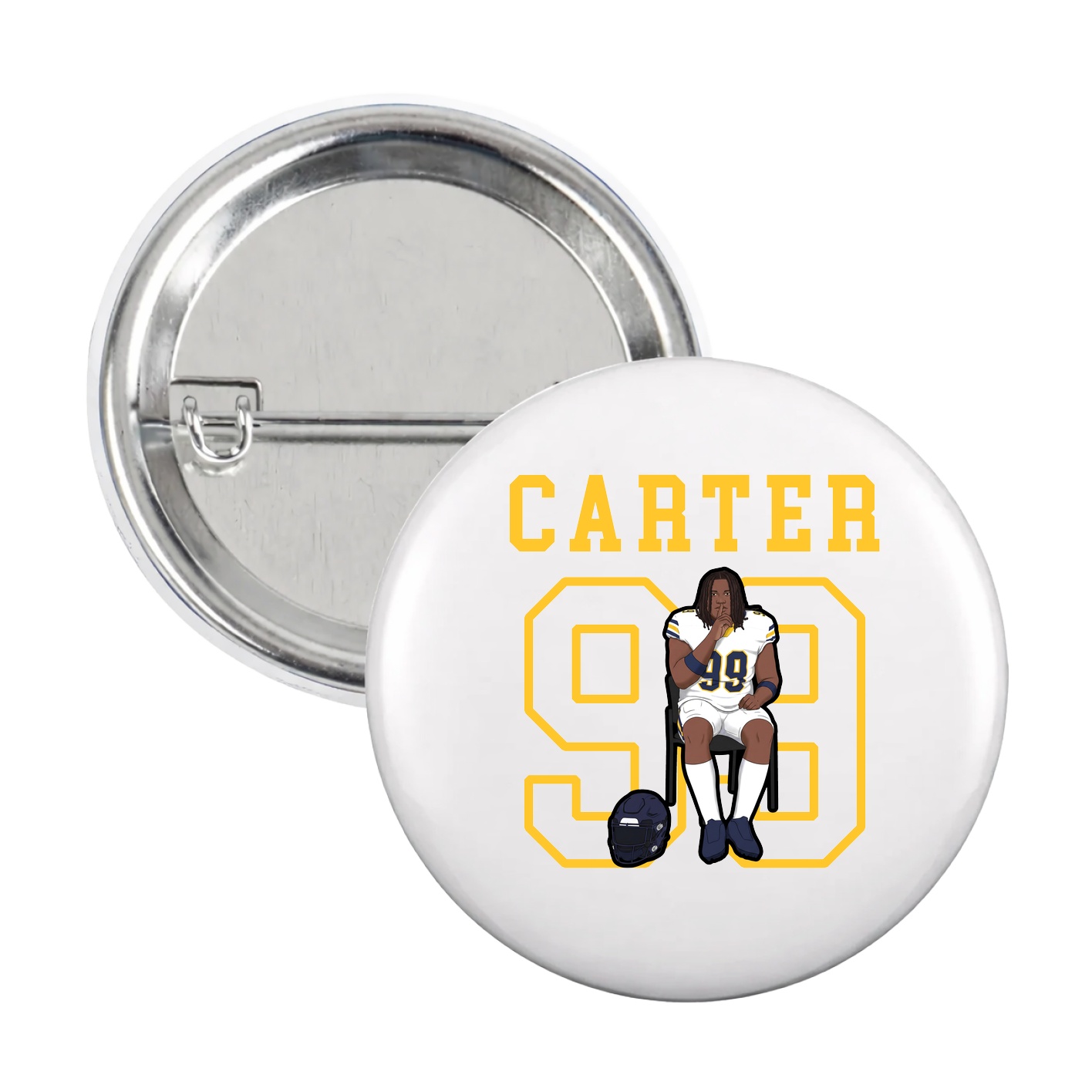 Game Day Button — Shirsey in White
