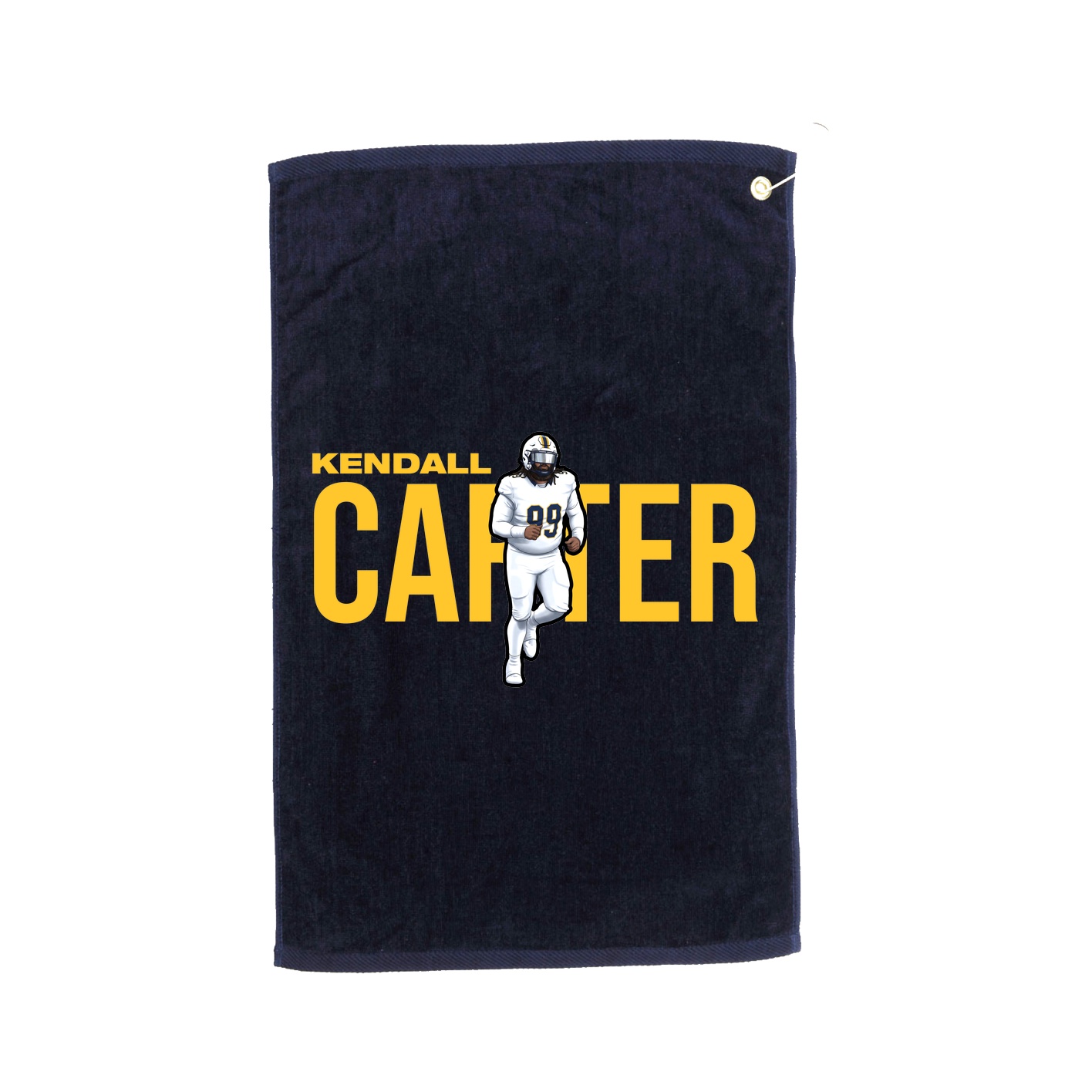 Golf Towel — Player Name in Navy
