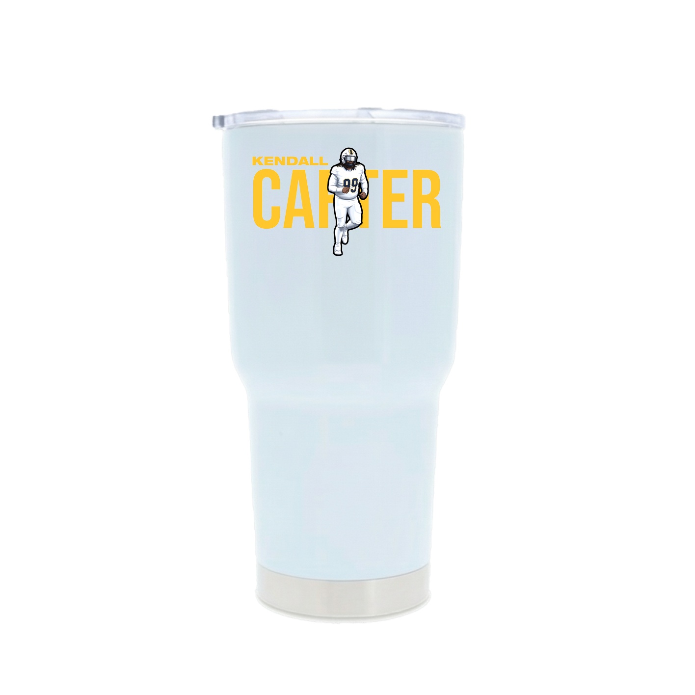 30oz Stainless Steel Tumbler — Player Name in White
