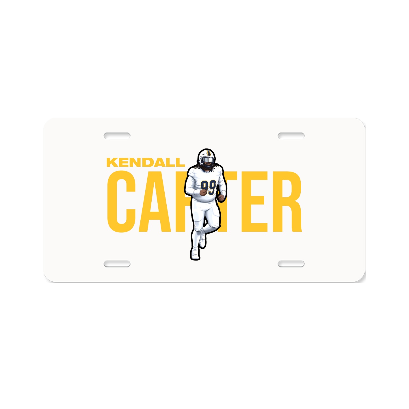 License Plate — Player Name in Classic
