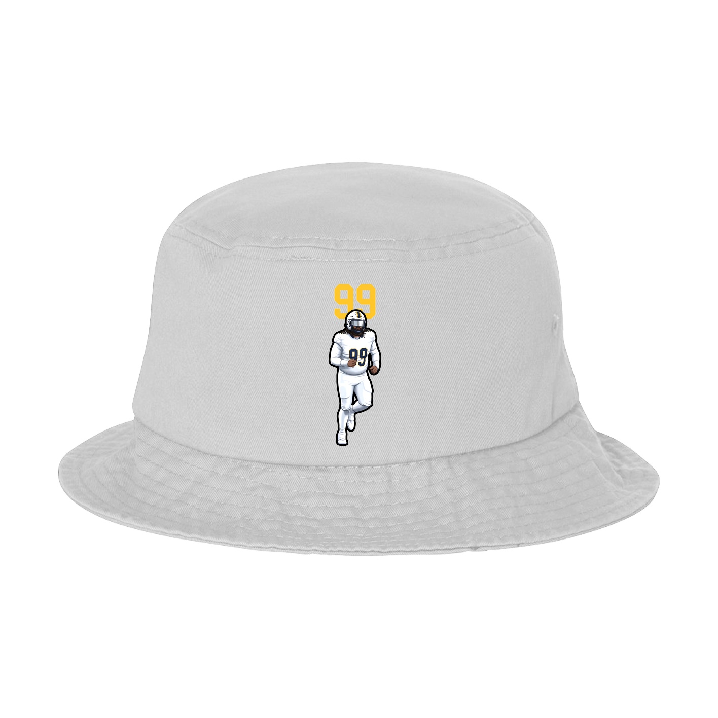 Bucket Cap — Number Top in White