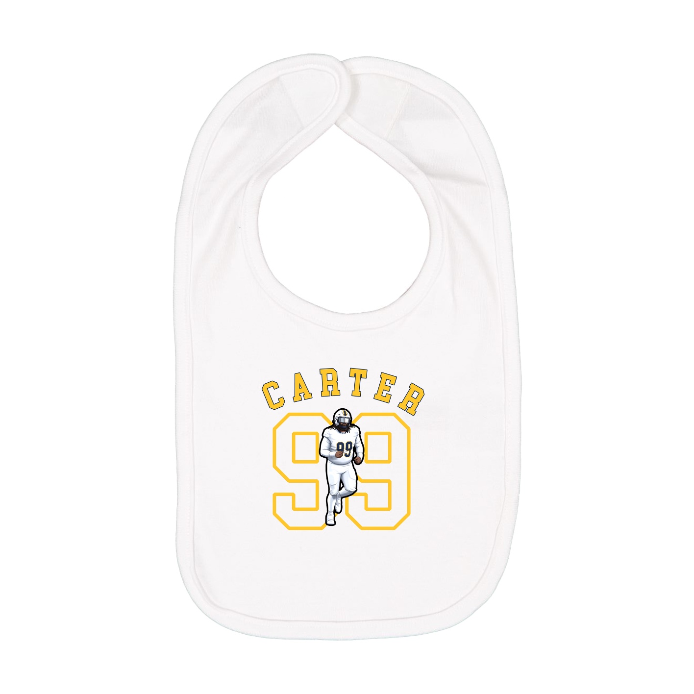Infant Bib — Shirsey Arch in White