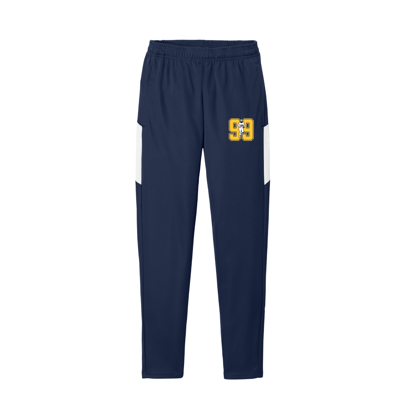 Team Travel Pant — Number in Navy/White