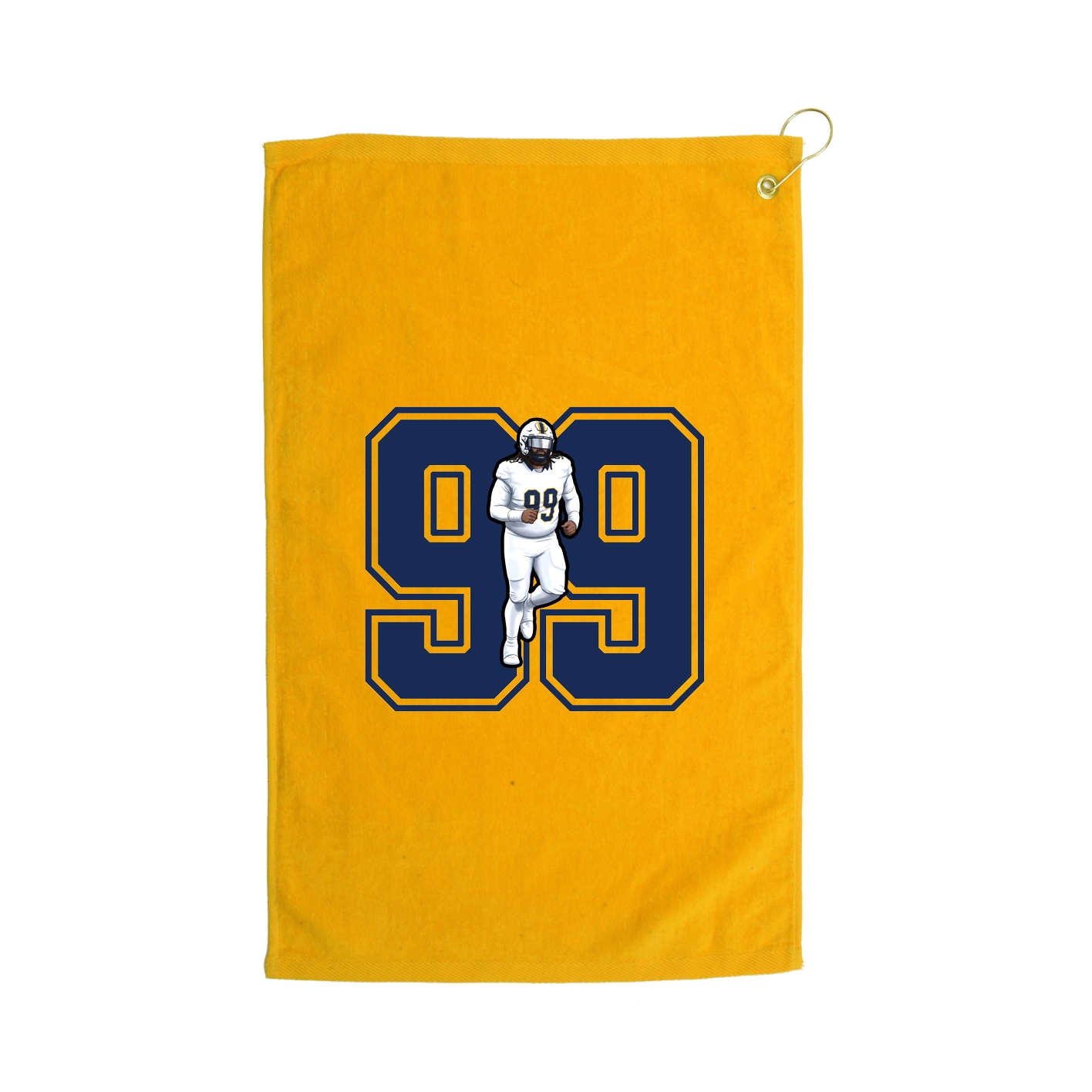 Golf Towel — Number in Gold