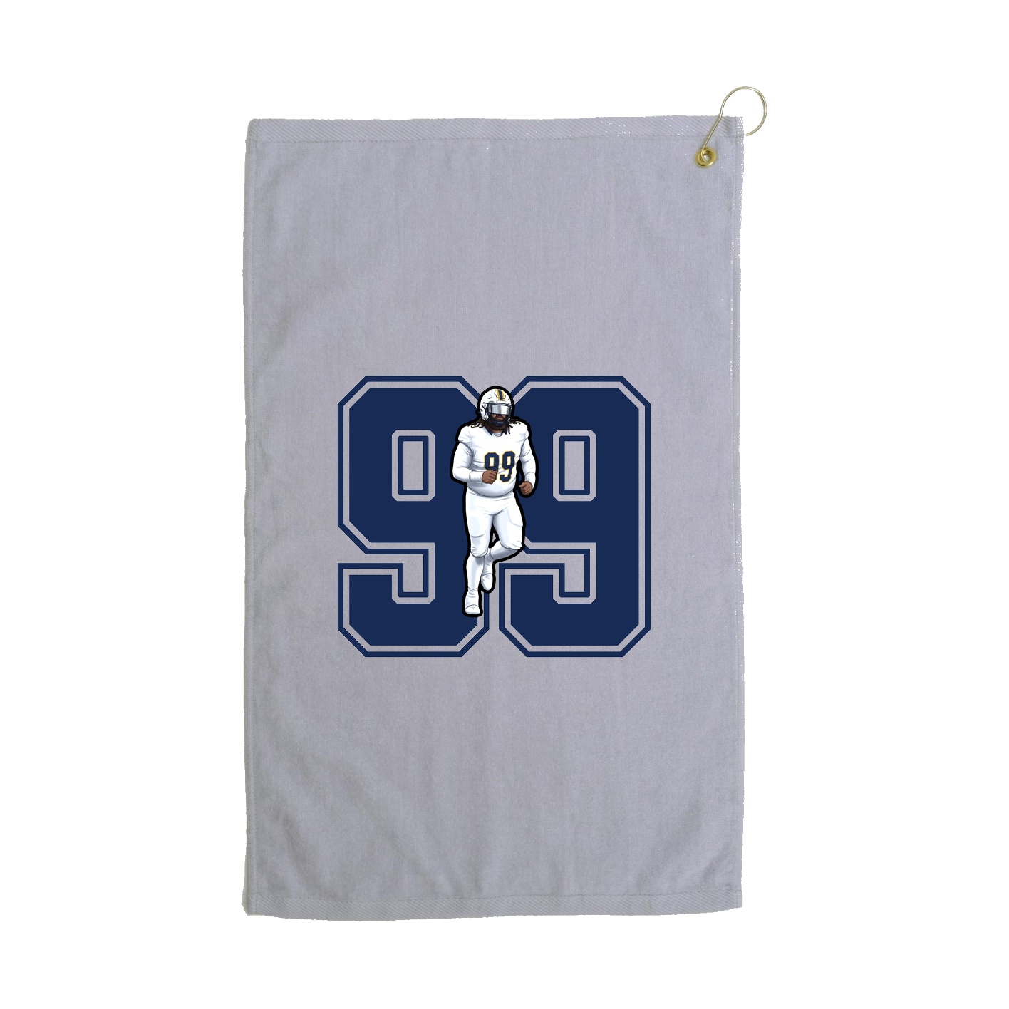 Golf Towel — Number in Grey