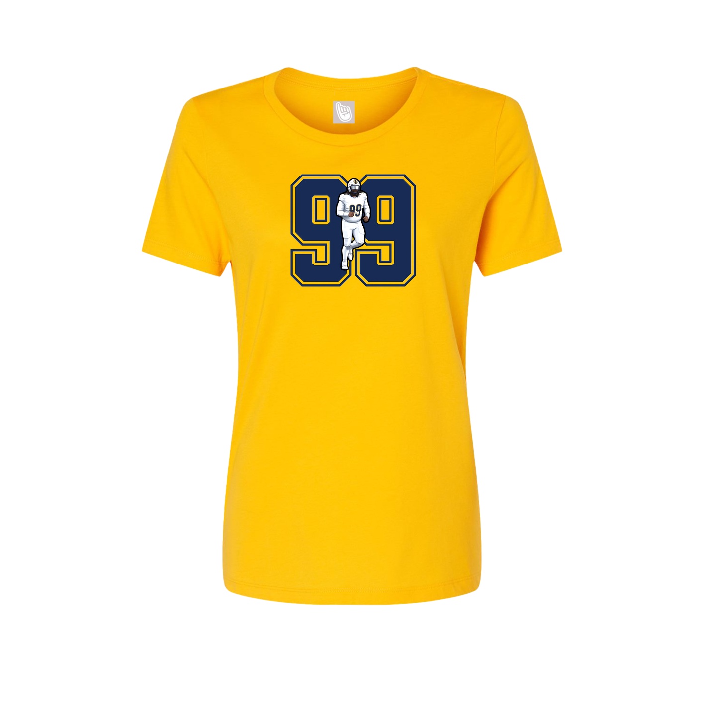 Womens Tee — Number in Gold