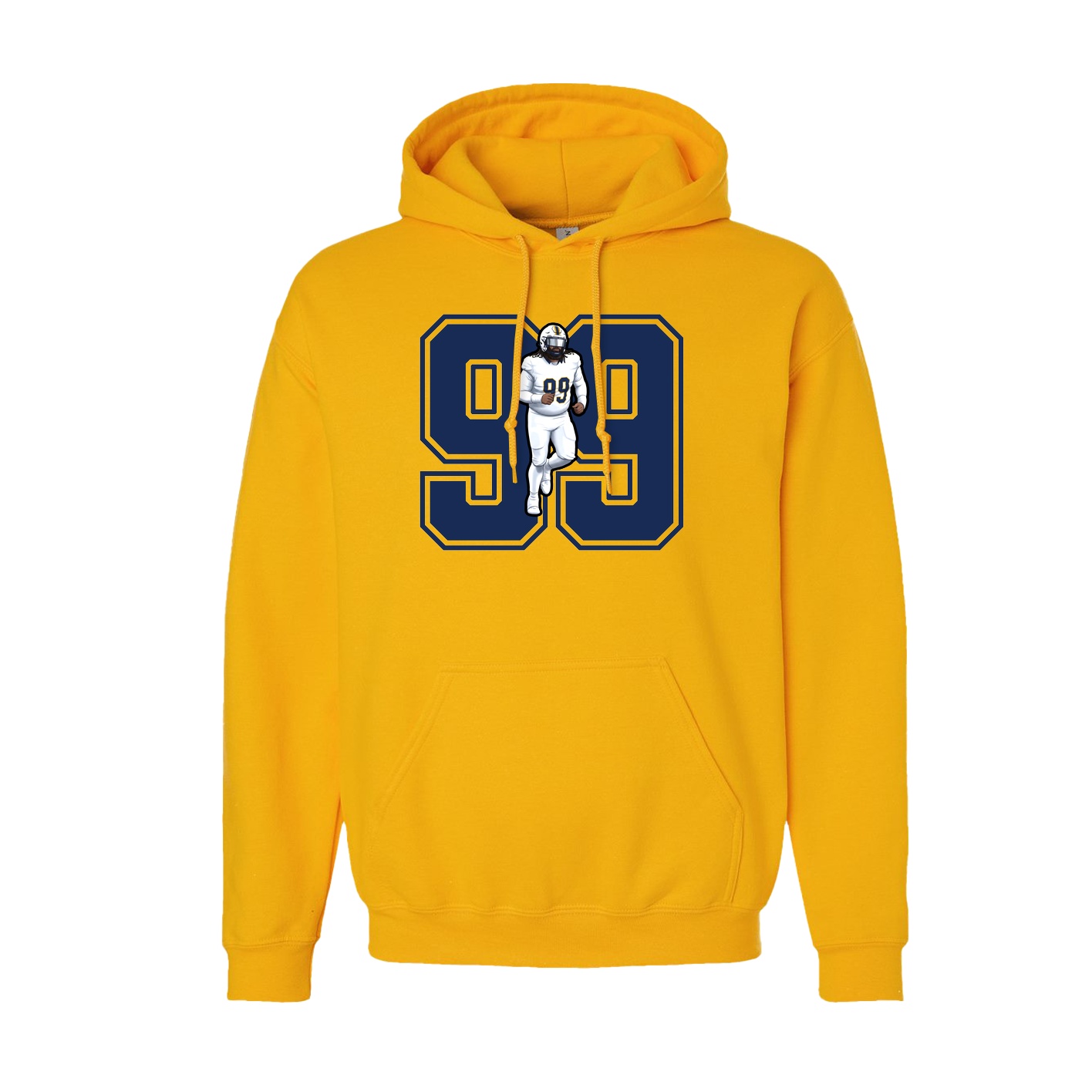 Hoodie — Number in Gold