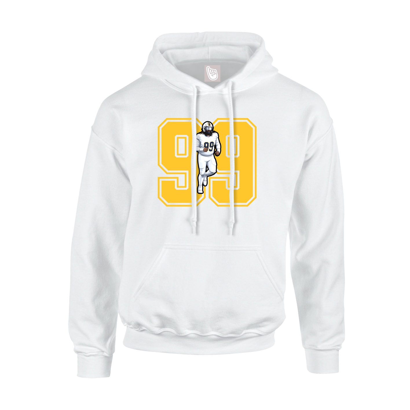 Hoodie — Number in White