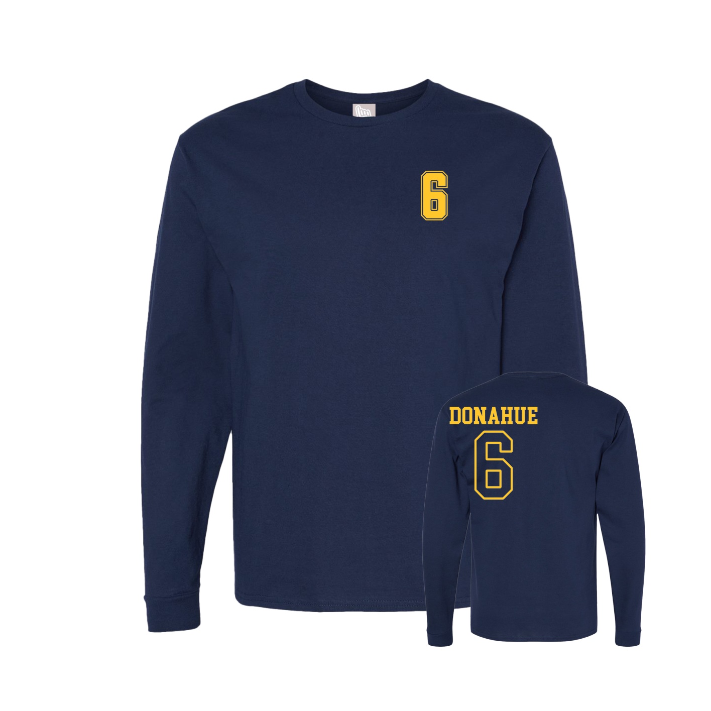 Long Sleeve Tee — Chest Back in Navy