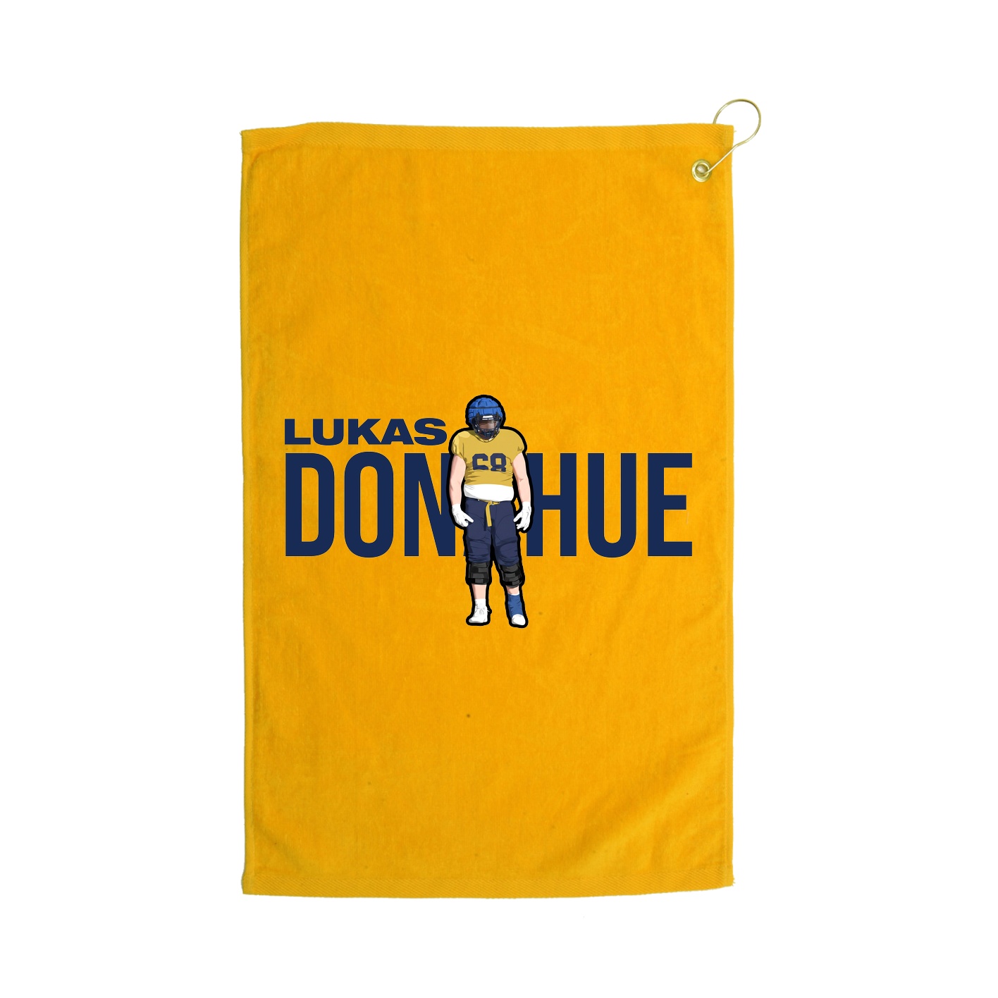 Golf Towel — Player Name in Gold