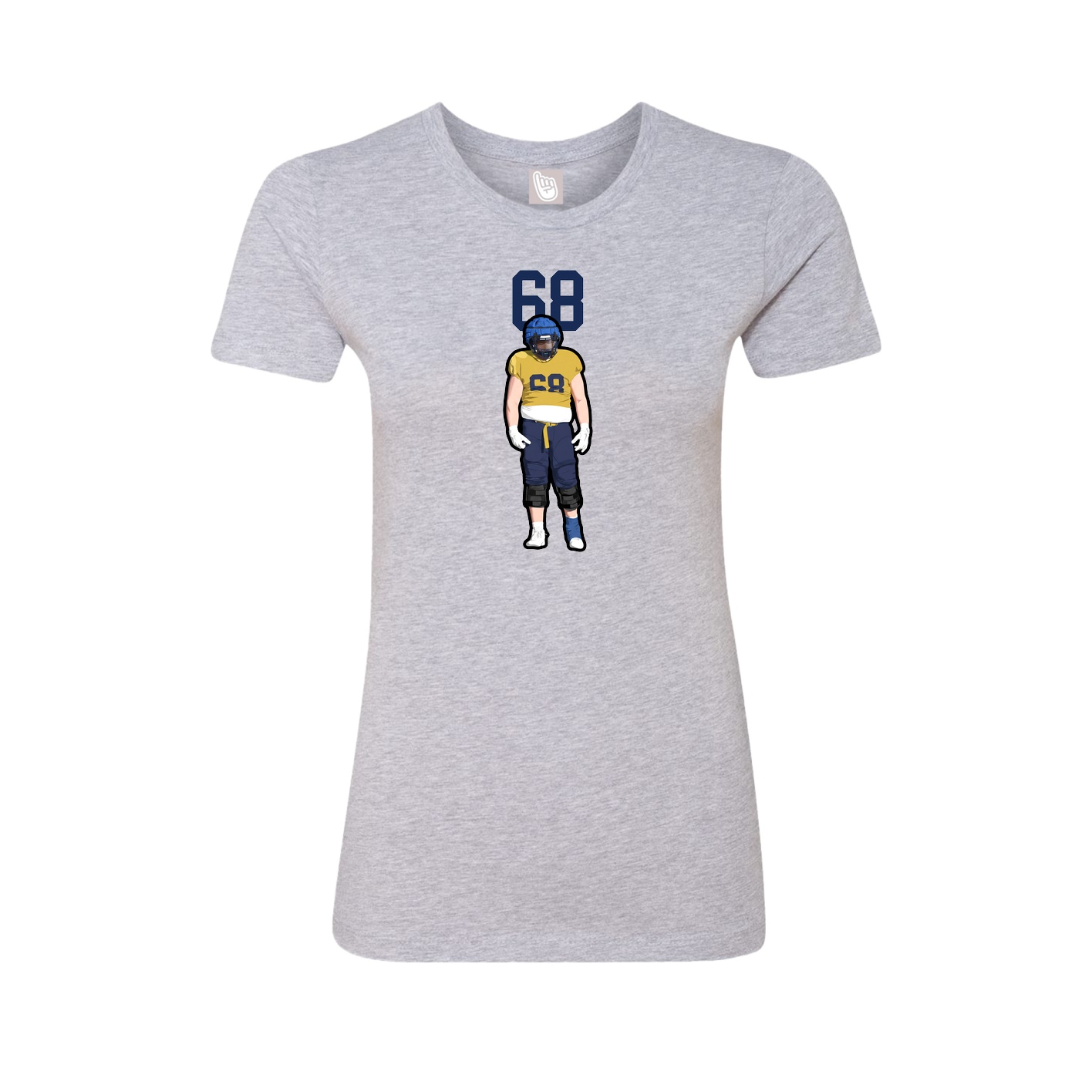 Womens Tee — Number Top in Grey