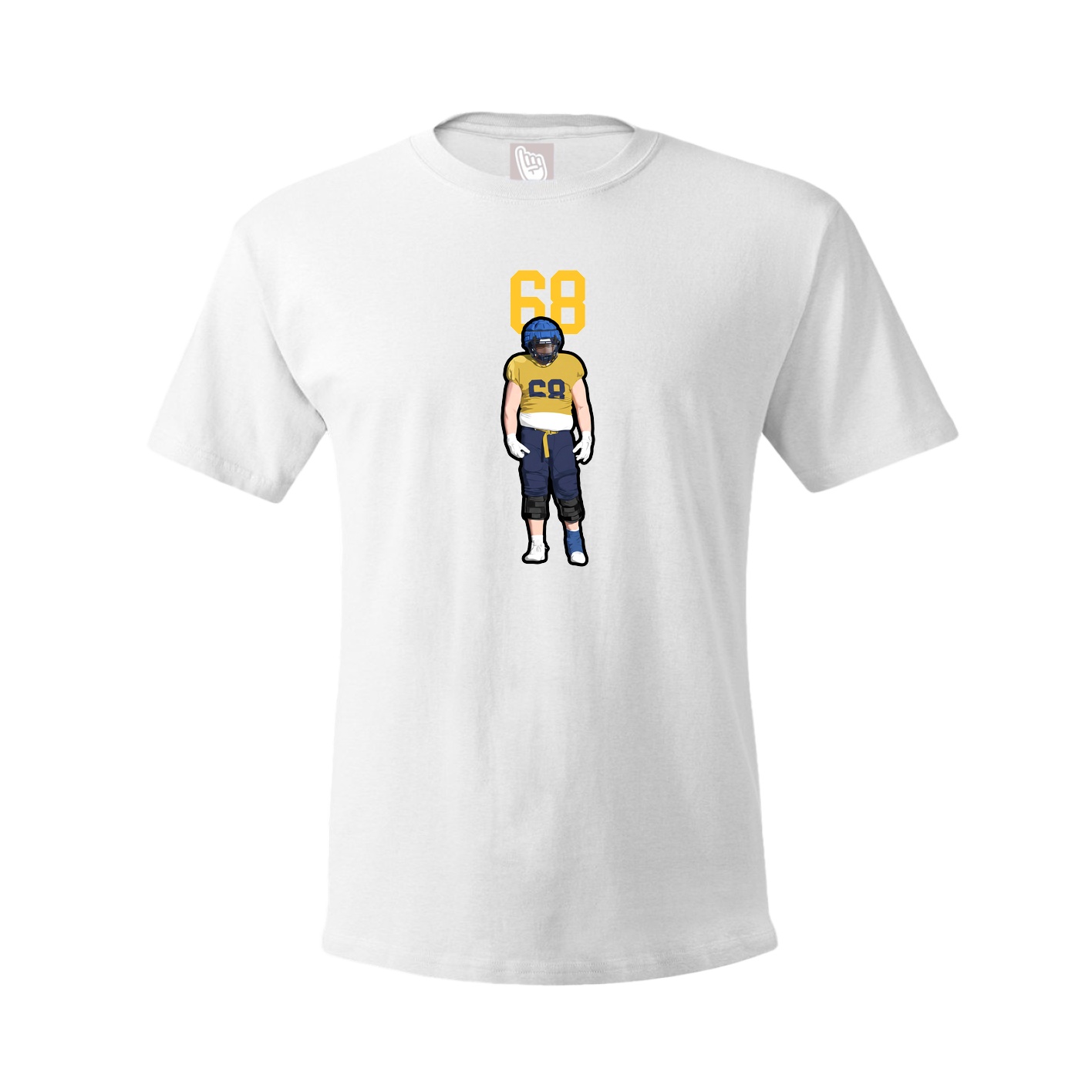 Youth Tee — Number Top in White