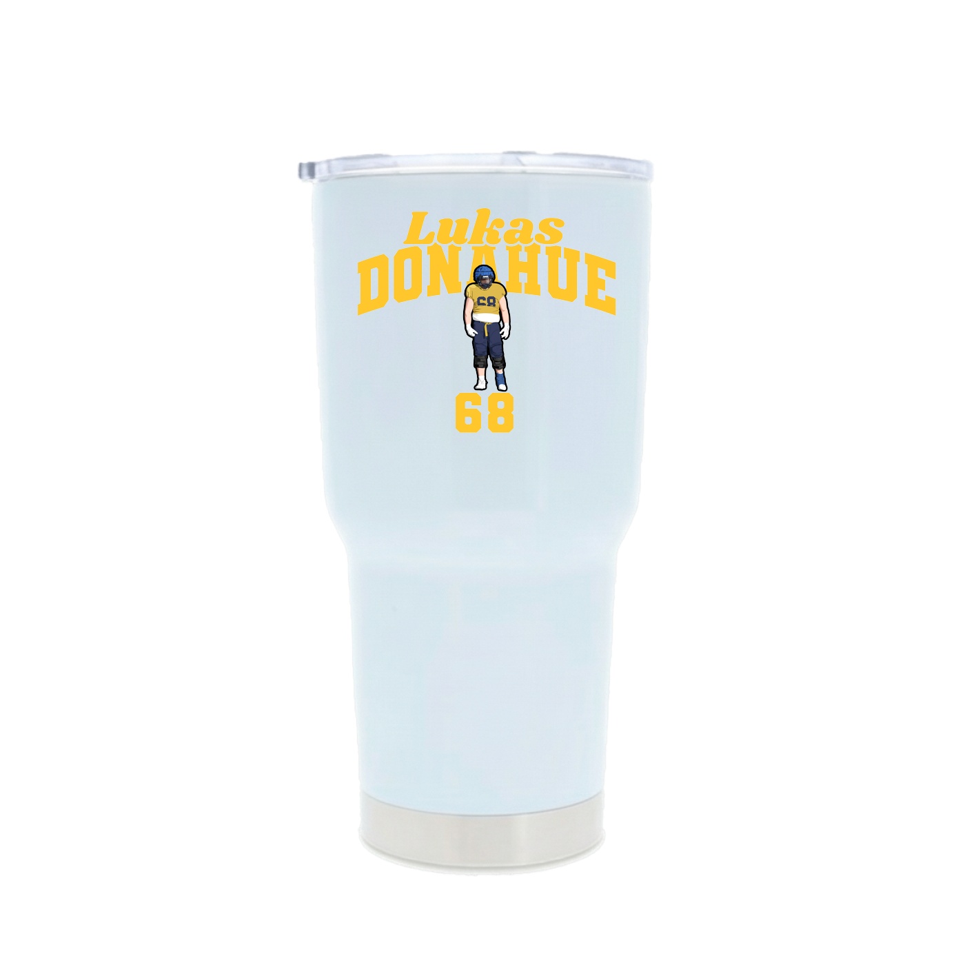 30oz Stainless Steel Tumbler — Signature Arch in White