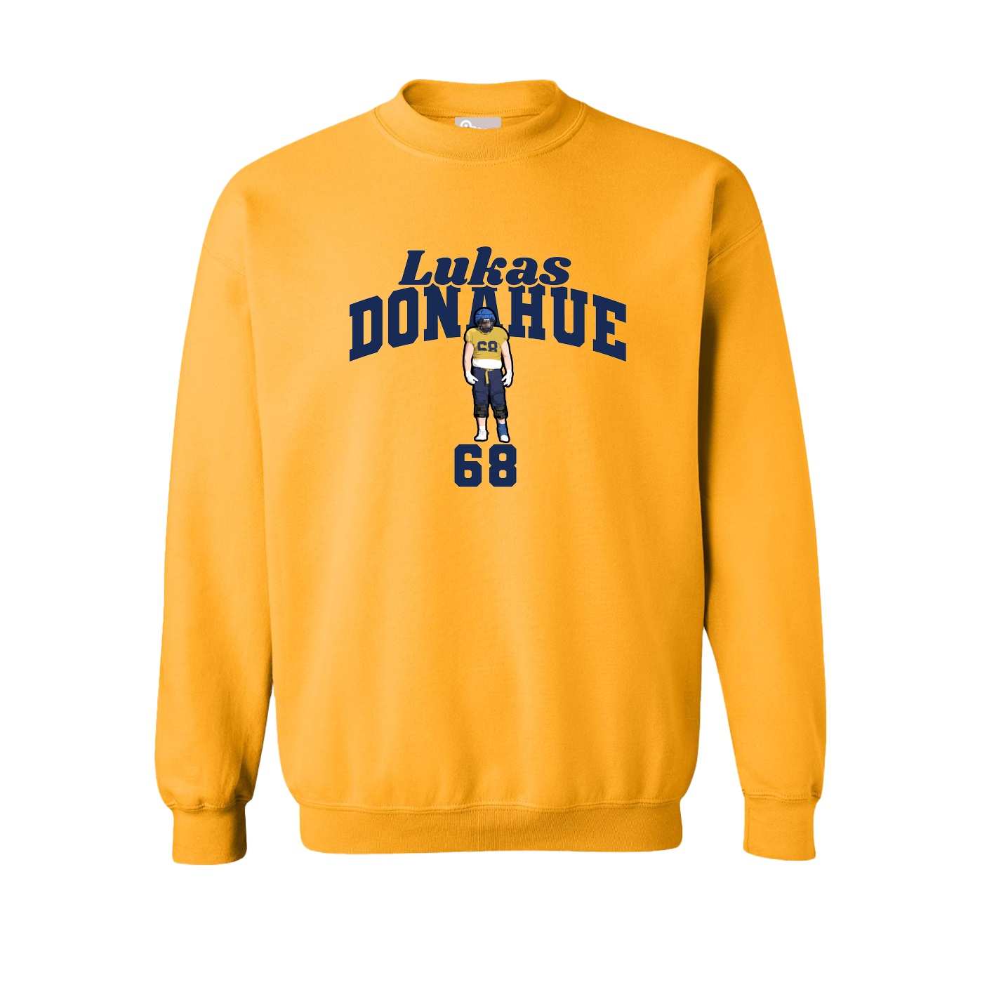 Fleece Crew — Signature Arch in Gold
