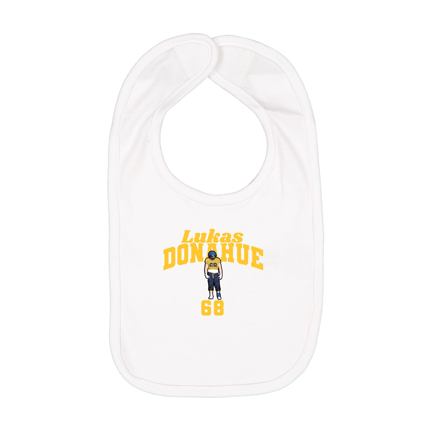 Infant Bib — Signature Arch in White