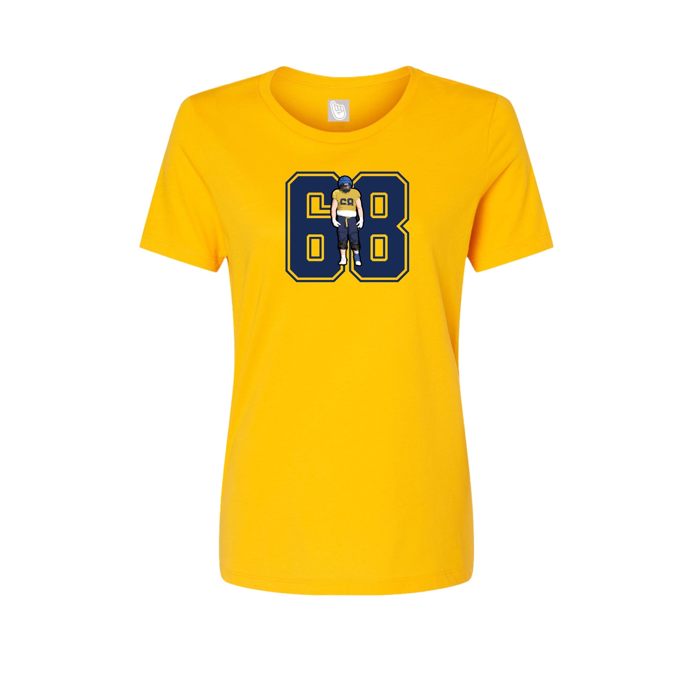 Womens Tee — Number in Gold