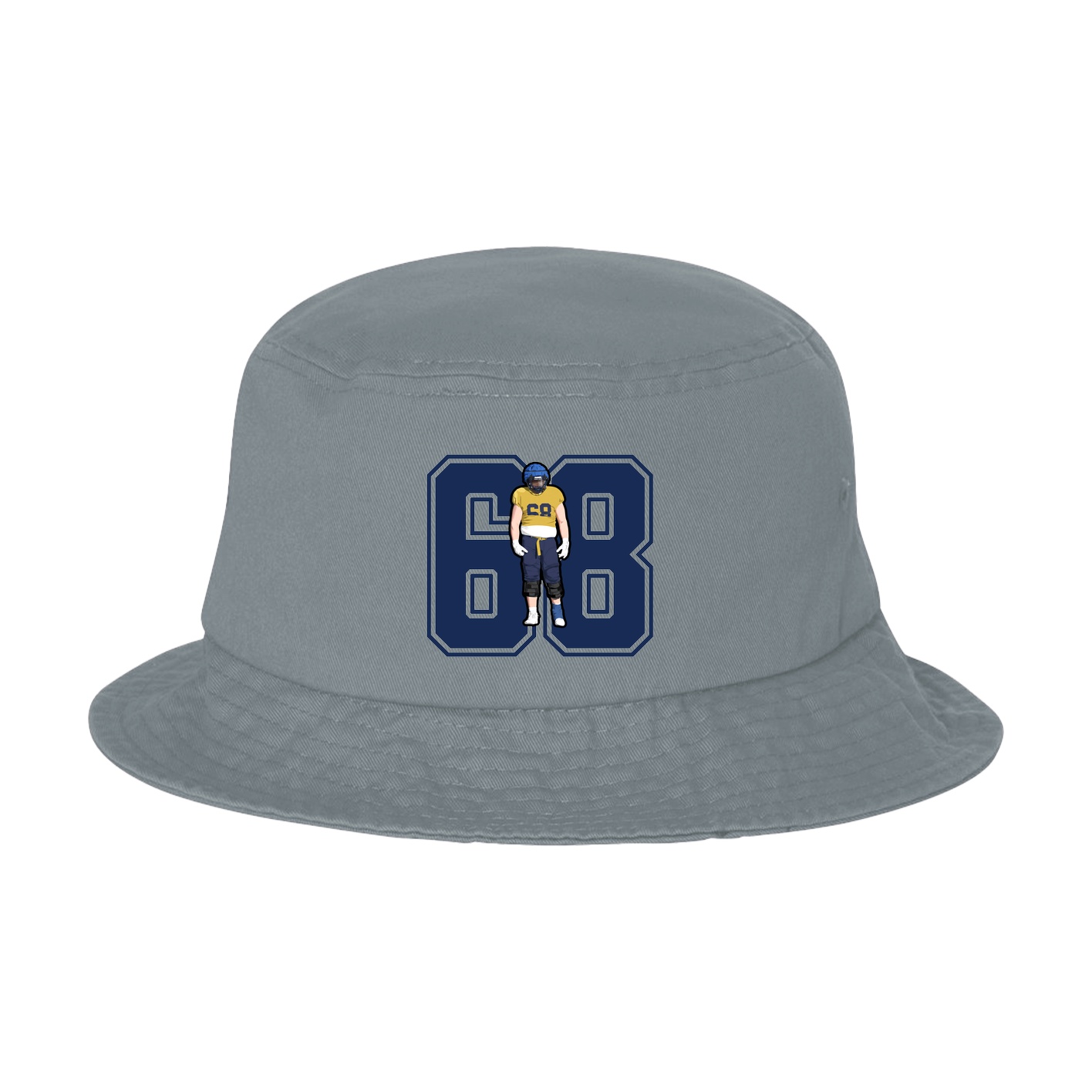 Bucket Cap — Number in Grey
