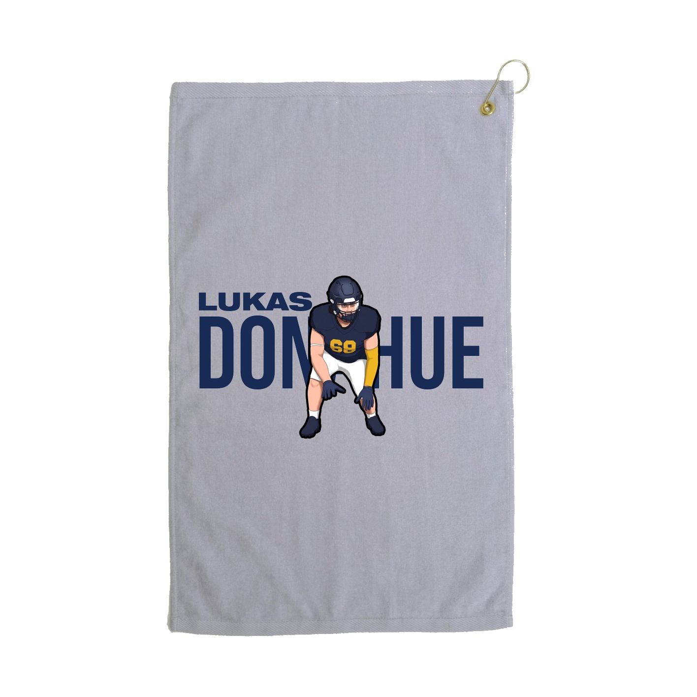 Golf Towel — Player Name in Grey