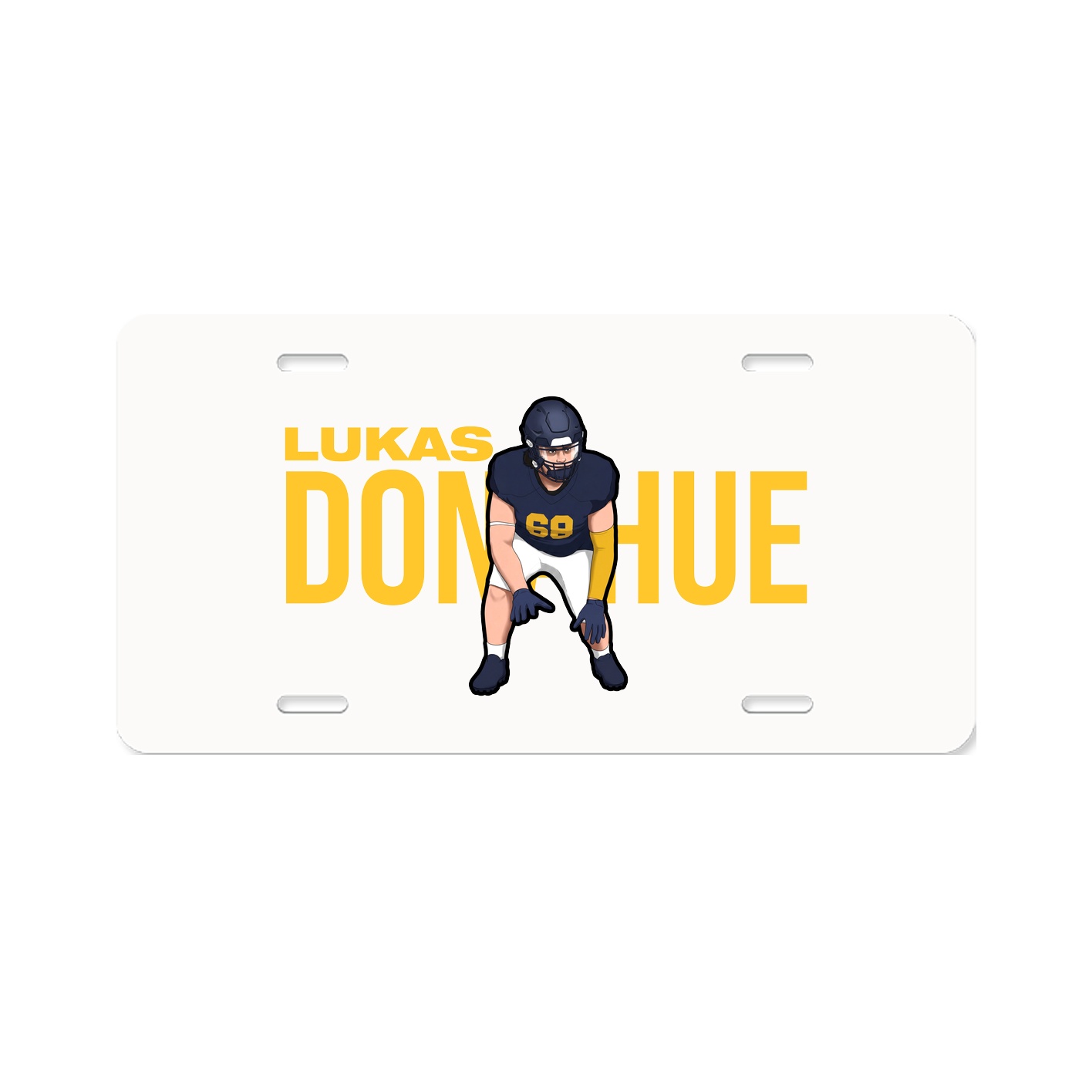License Plate — Player Name in Classic