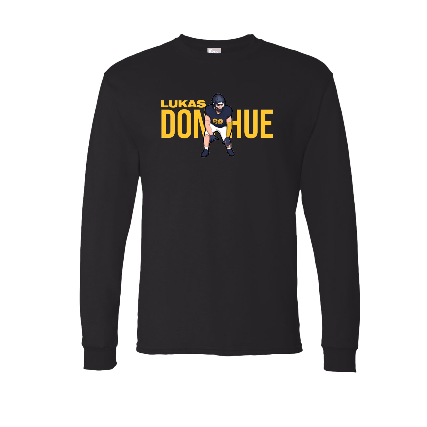 Long Sleeve Tee — Player Name in Black