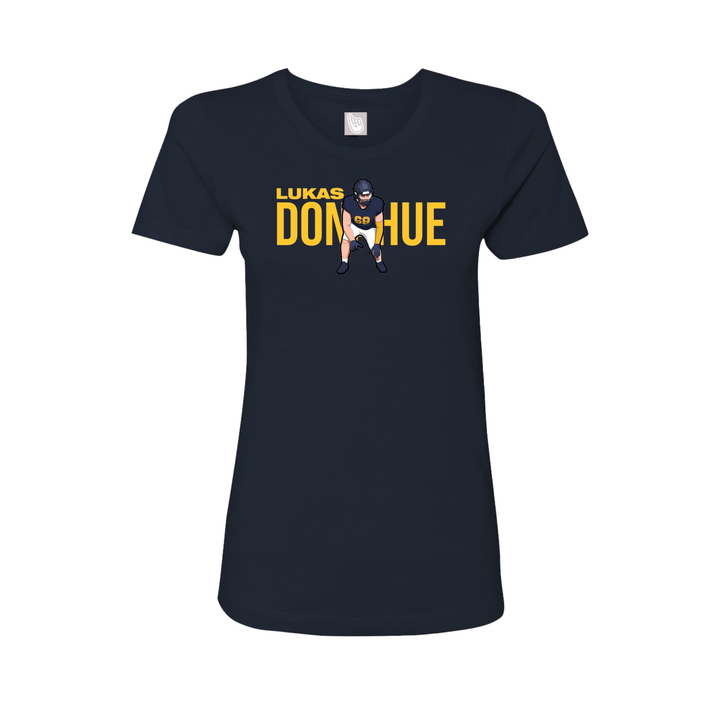 Womens Tee — Player Name in Navy