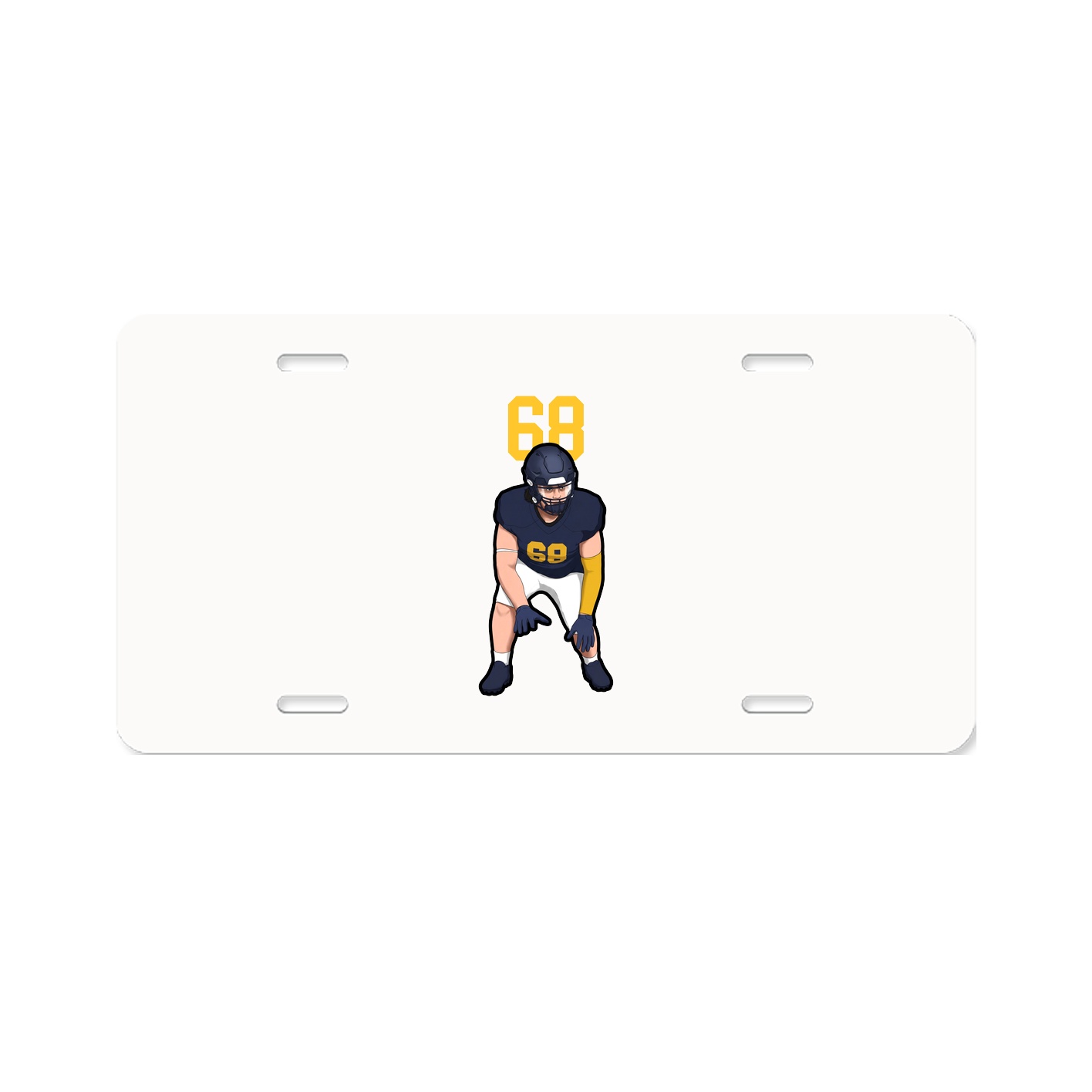 License Plate — Number Top in Classic