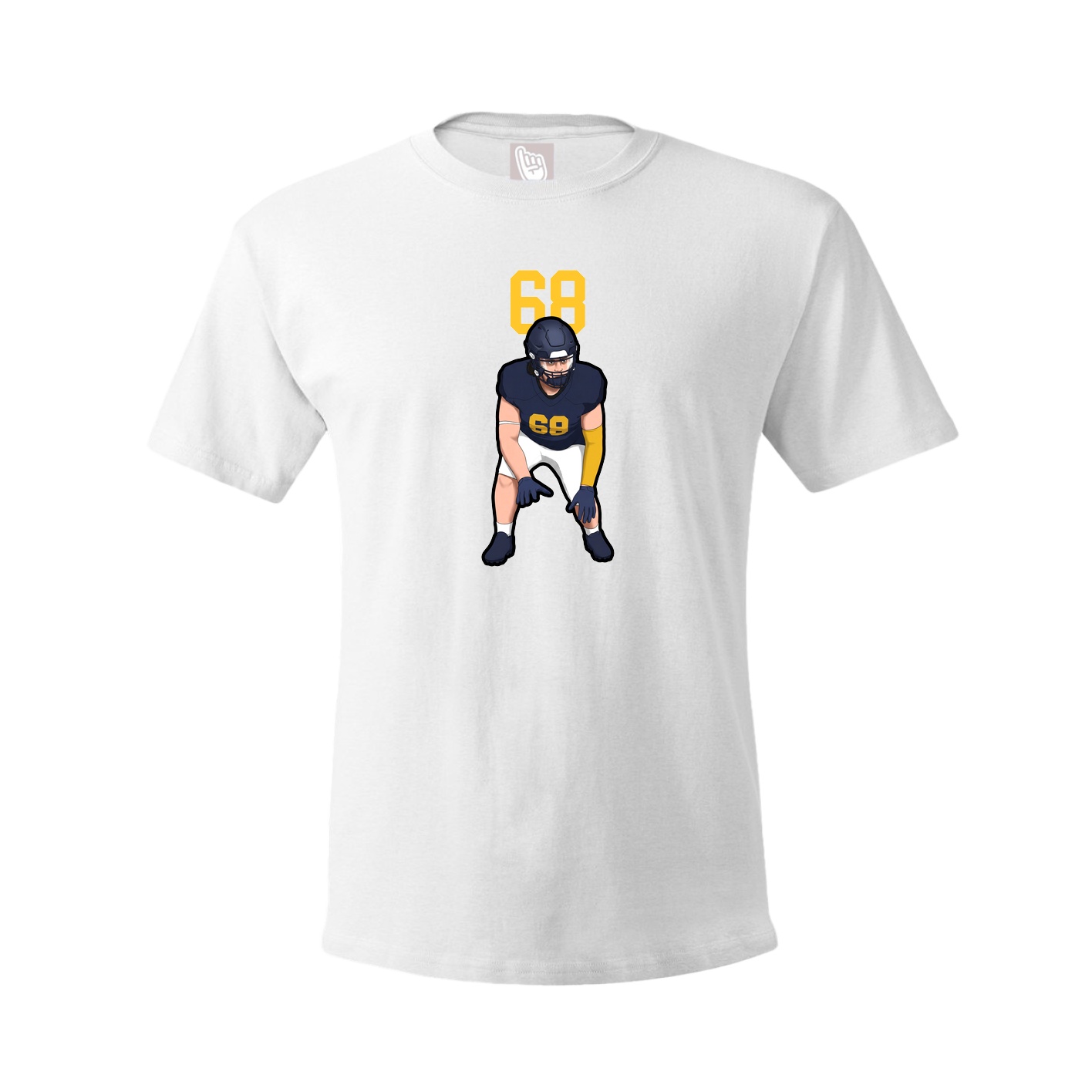 Youth Tee — Number Top in White