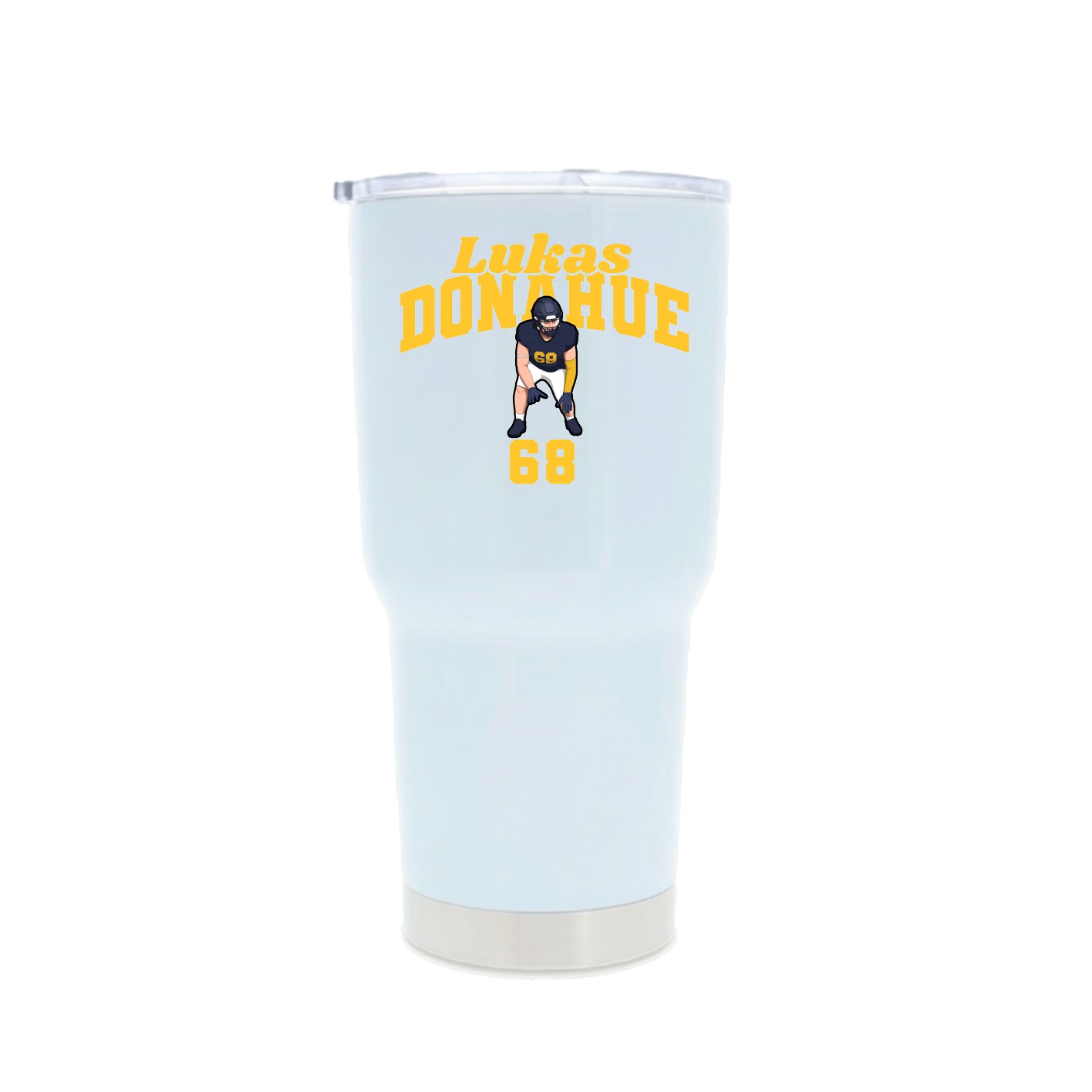 30oz Stainless Steel Tumbler — Signature Arch in White