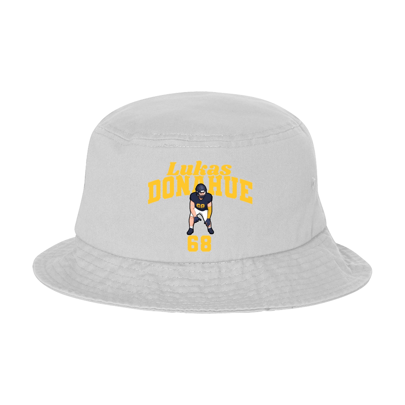 Bucket Cap — Signature Arch in White