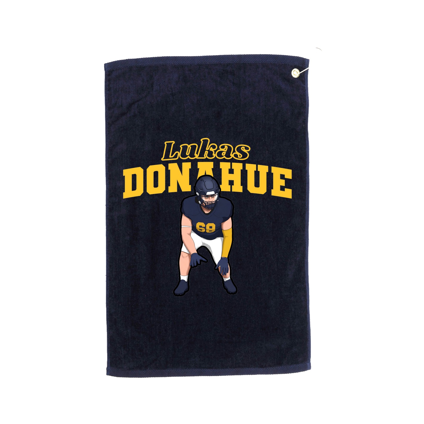 Golf Towel — Name Arch in Navy
