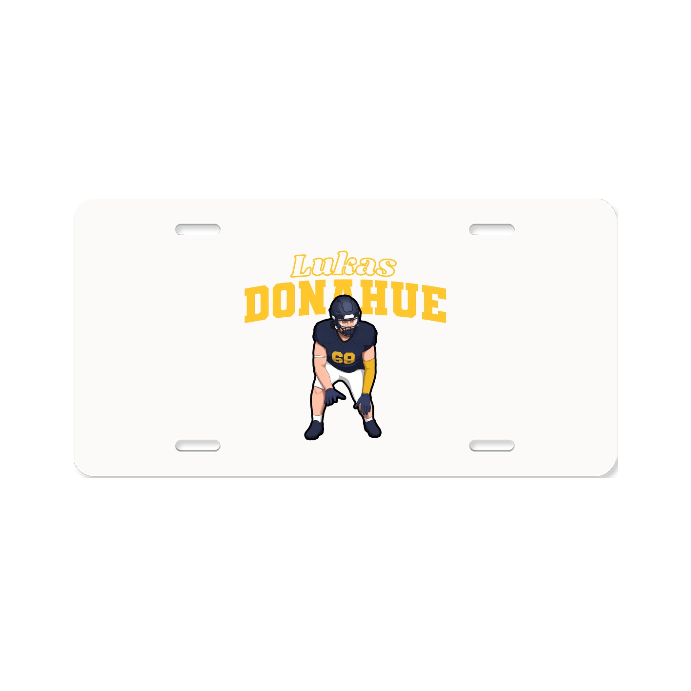 License Plate — Name Arch in Classic