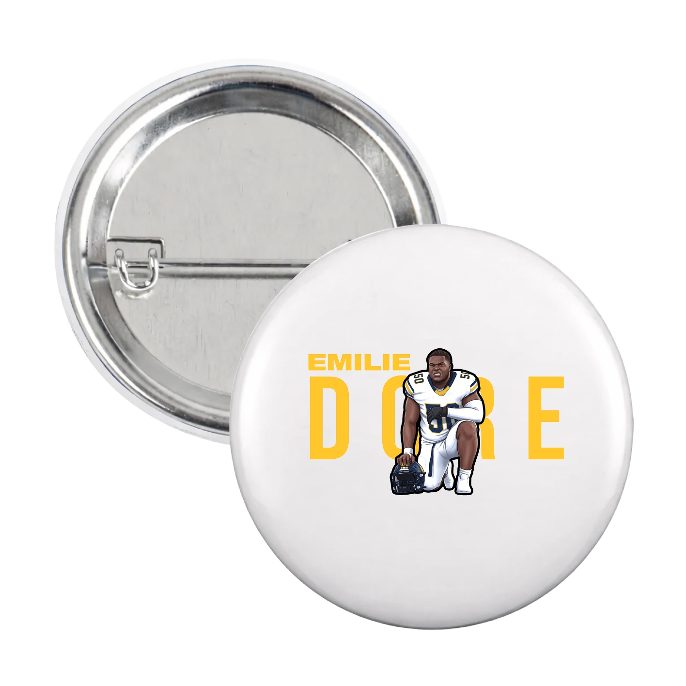Game Day Button — Player Name in White