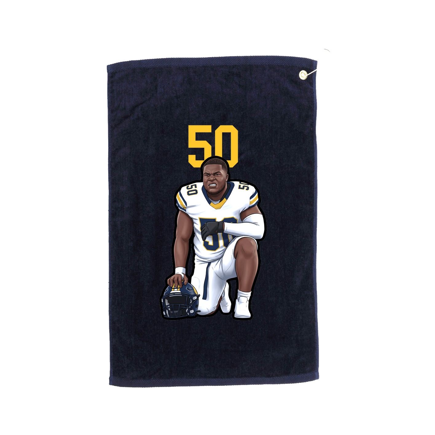Golf Towel — Number Top in Navy