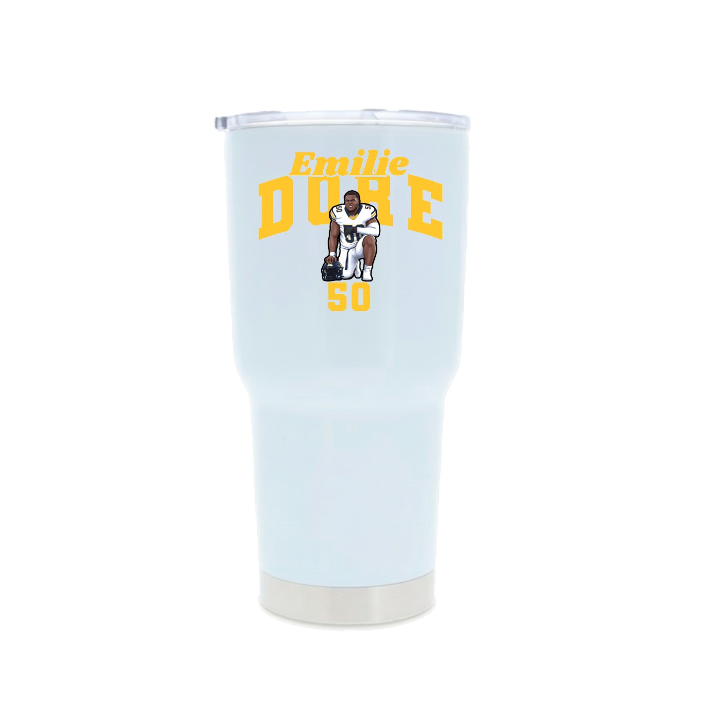 30oz Stainless Steel Tumbler — Signature Arch in White