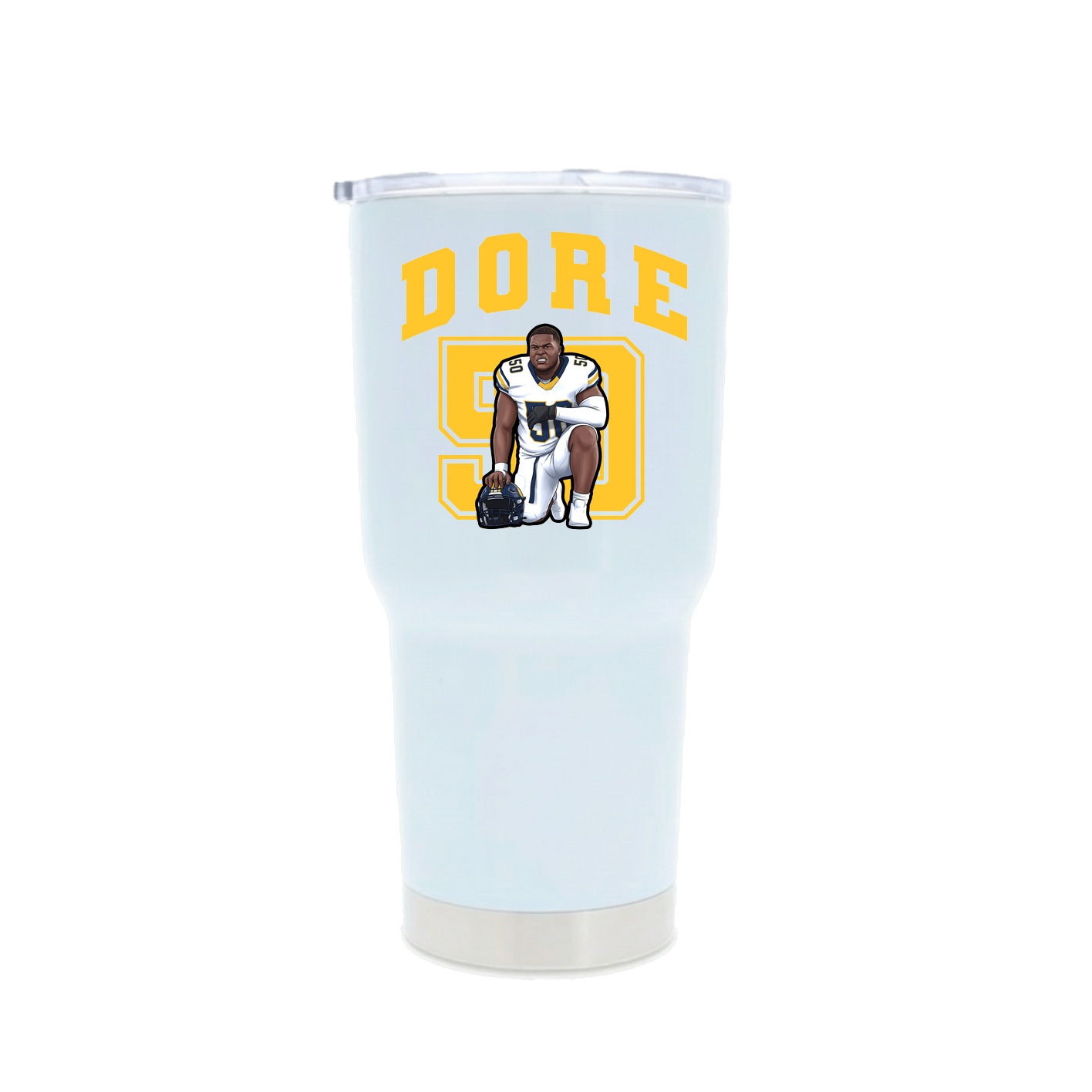 30oz Stainless Steel Tumbler — Number in White